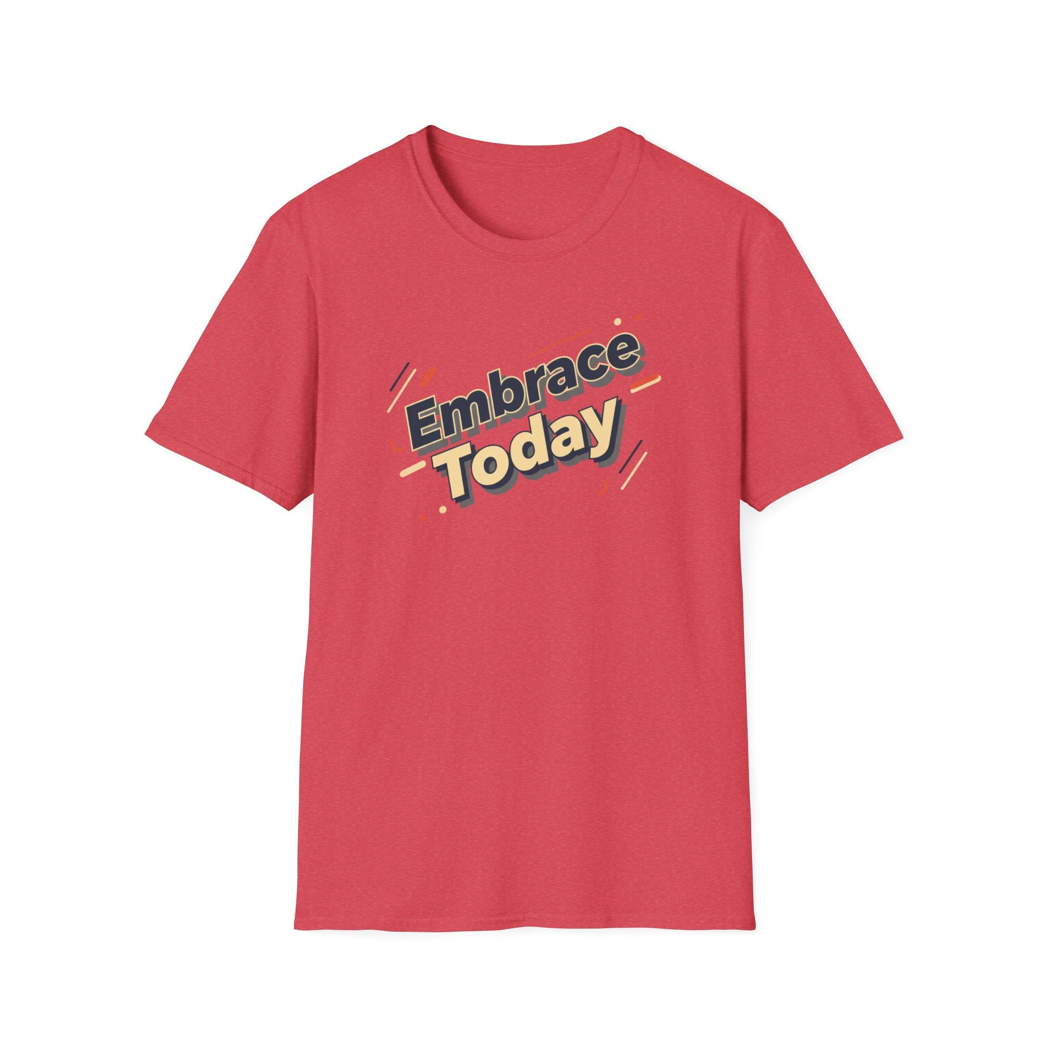 Embrace Today Tee | shadow typography shirt, 3D simple text