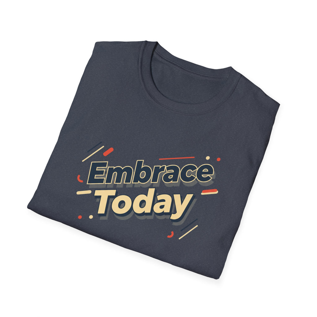 Embrace Today Tee | shadow typography shirt, 3D simple text