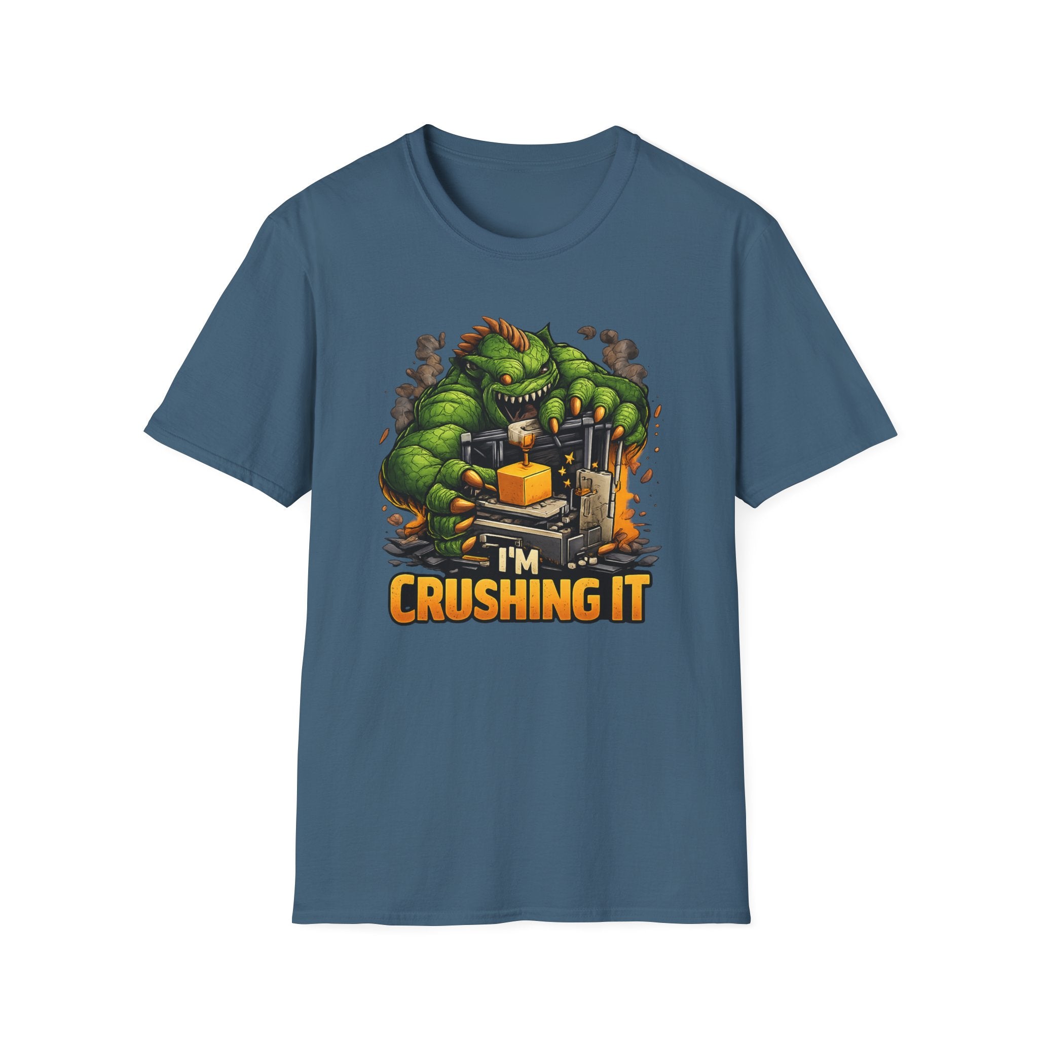3D Printer Monster I'm Crushing It T-Shirt | 3D Printing Checklist Tee