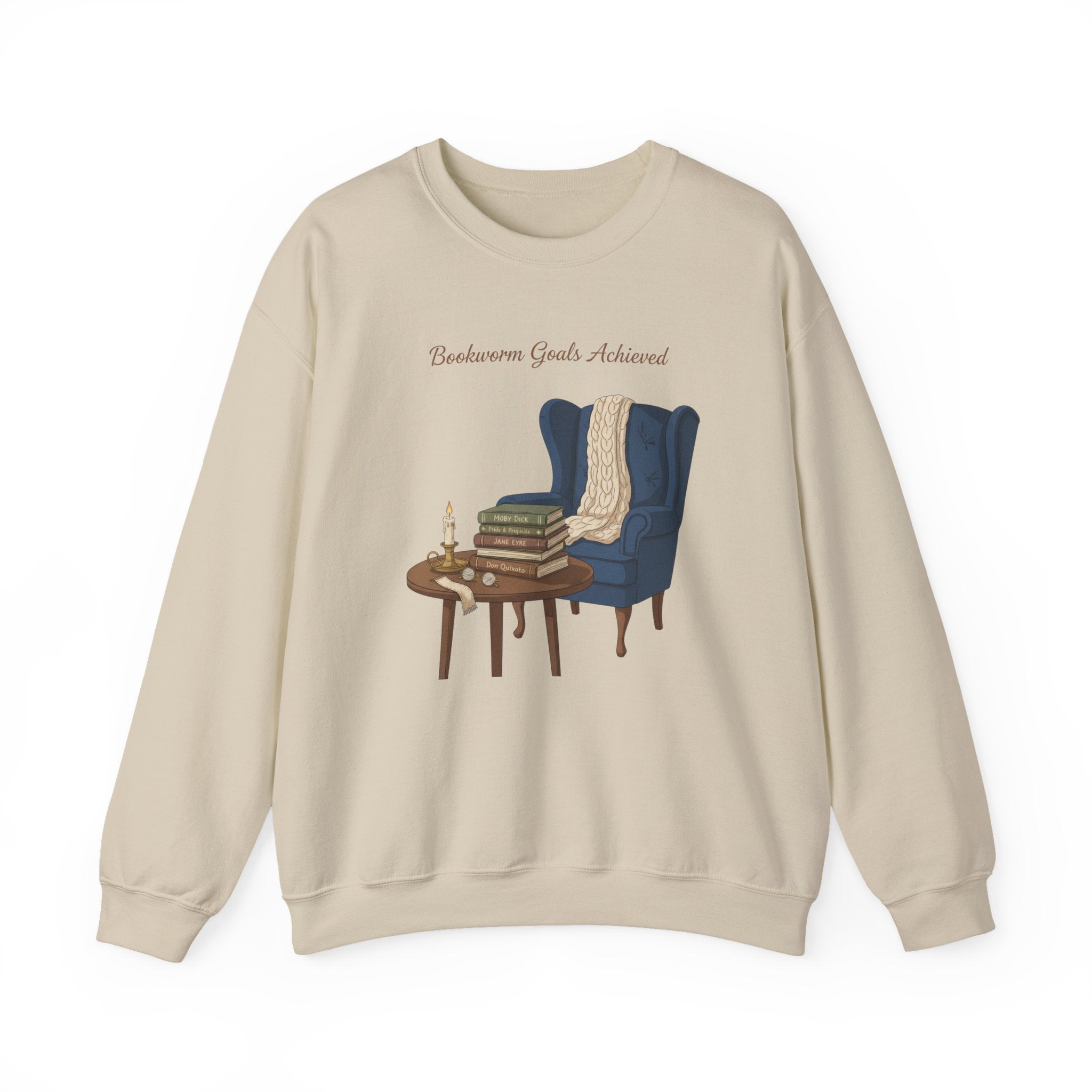 Bookworm Goals Achieved Sweatshirt | Reading Challenge, Cozy Library Vibes