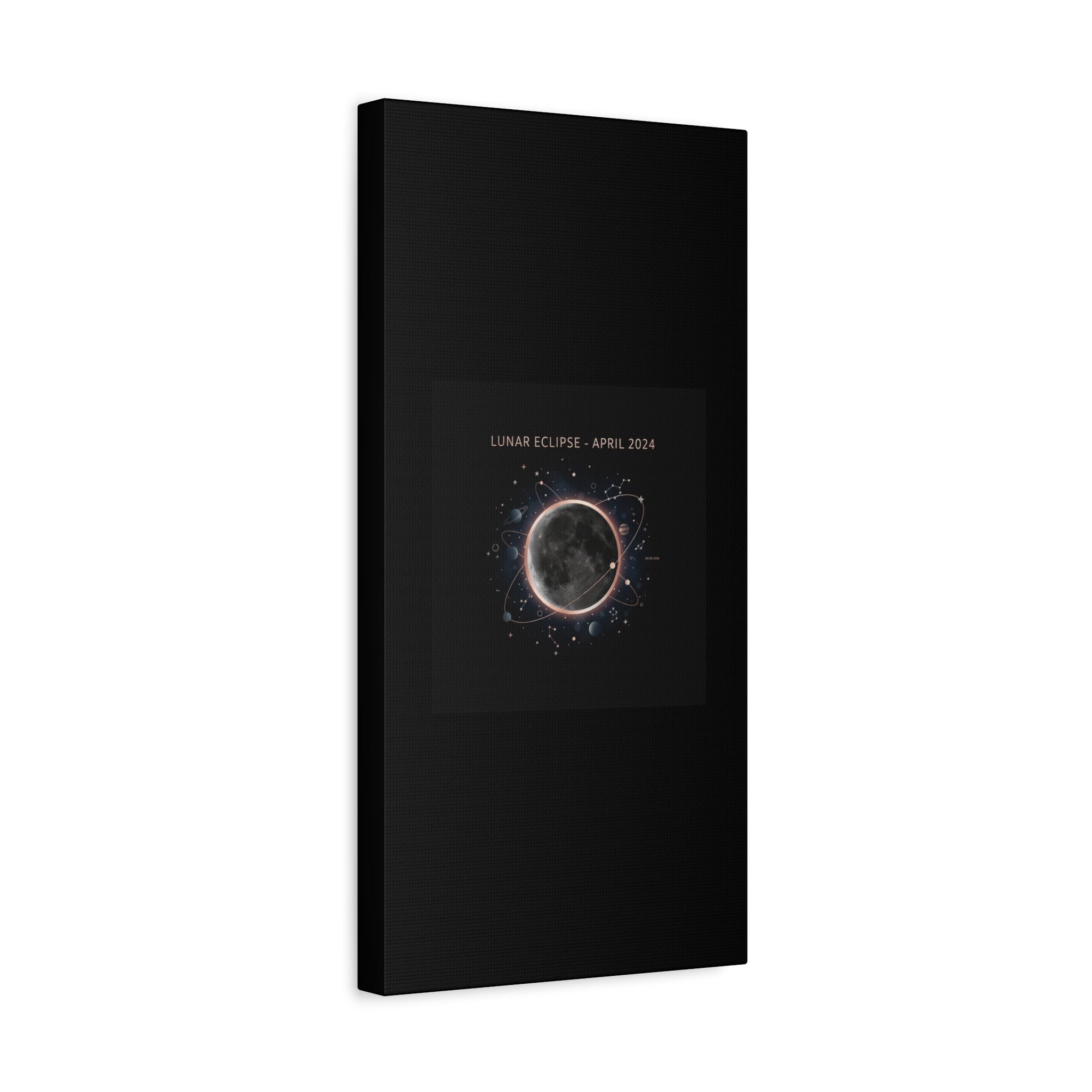 Lunar Eclipse April 2024 Canvas | eclipse decor, star map poster