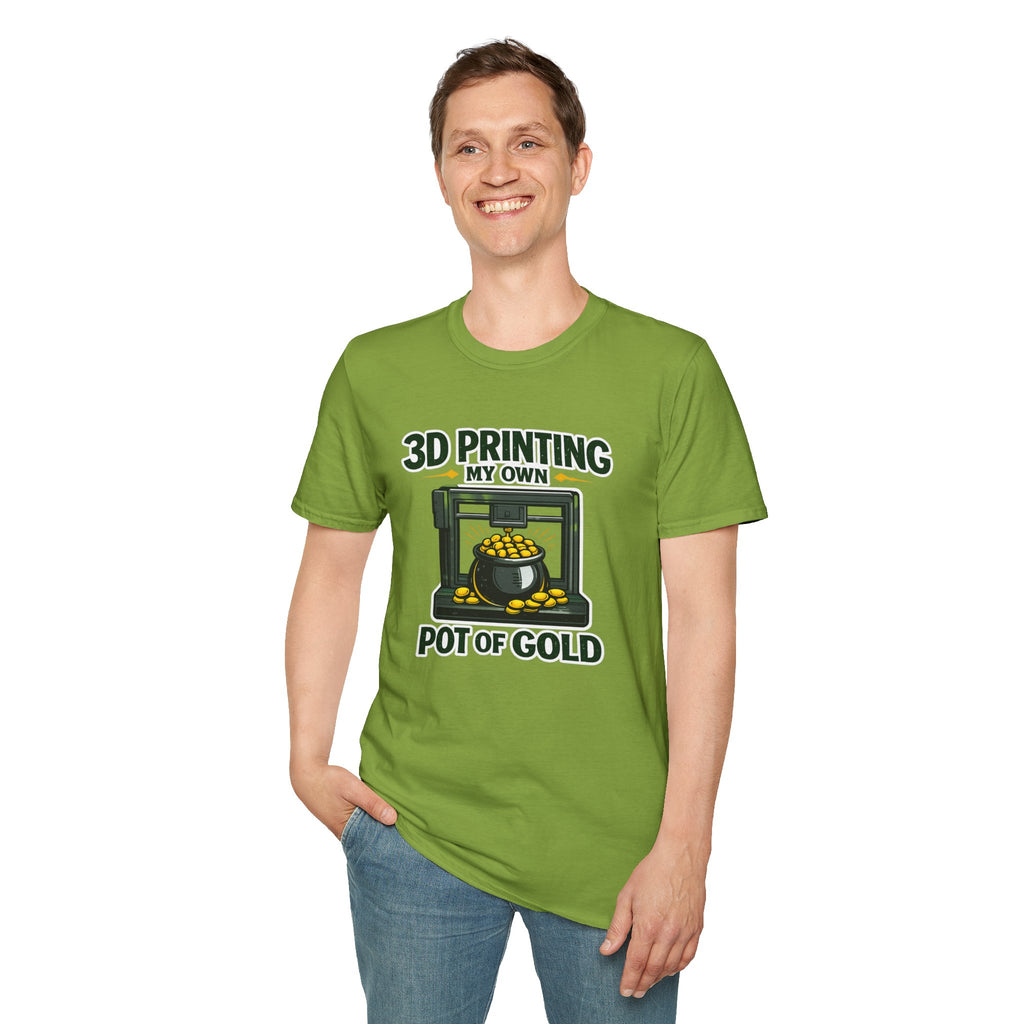 3D Printing My Pot of Gold T-Shirt | Funny Maker St. Patrick’s Day Tee | 3D Printer Shamrock Graphic