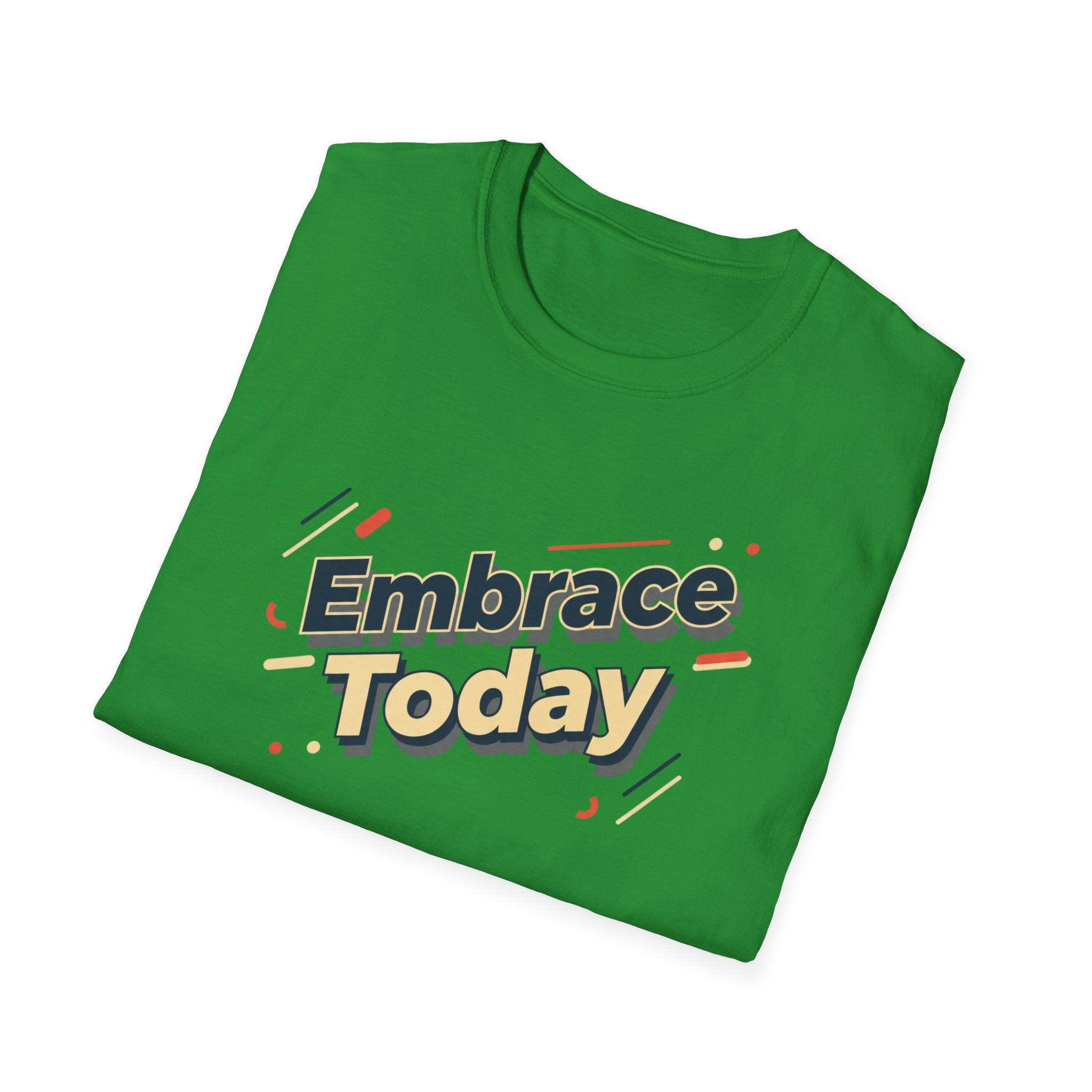 Embrace Today Tee | shadow typography shirt, 3D simple text
