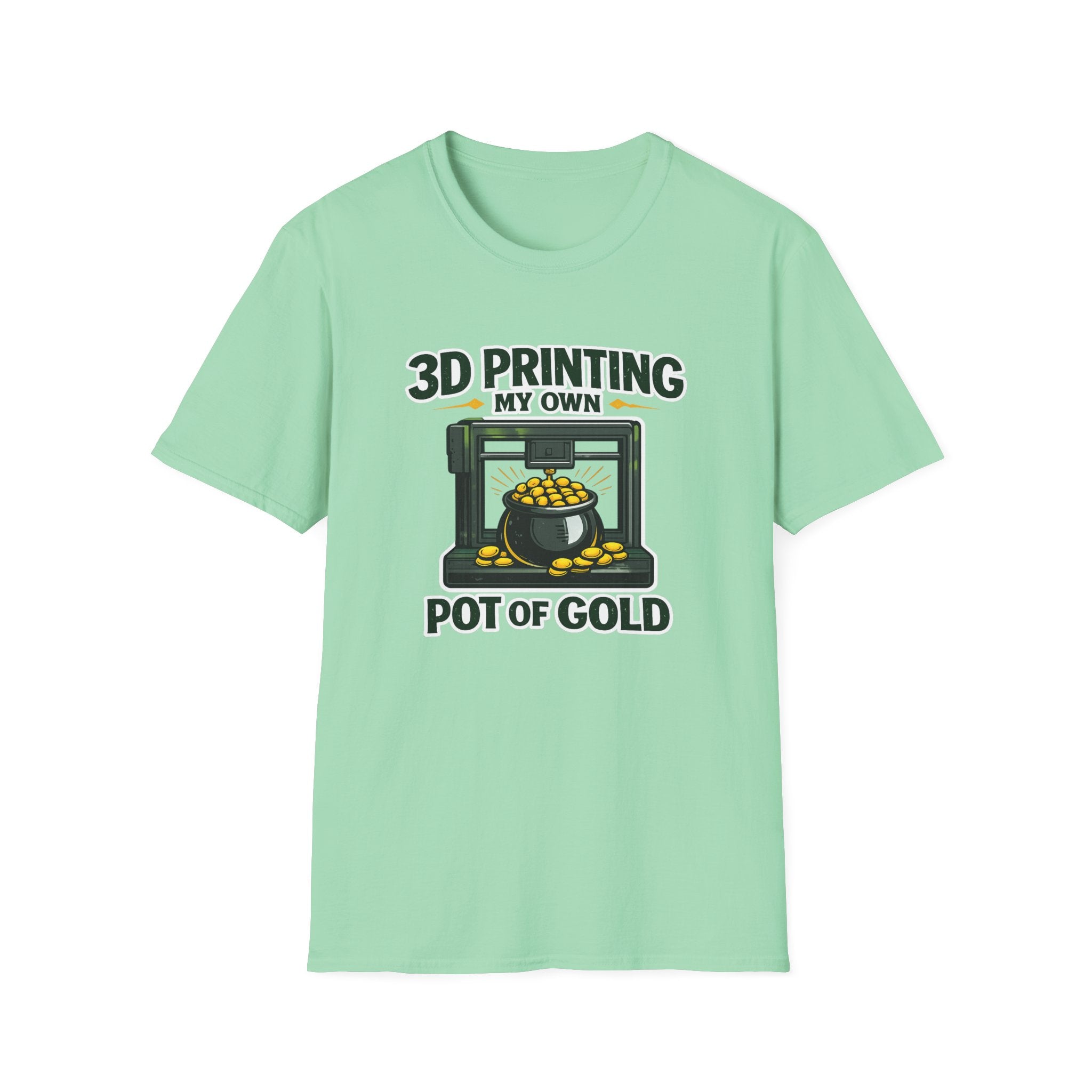 3D Printing My Pot of Gold T-Shirt | Funny Maker St. Patrick’s Day Tee | 3D Printer Shamrock Graphic