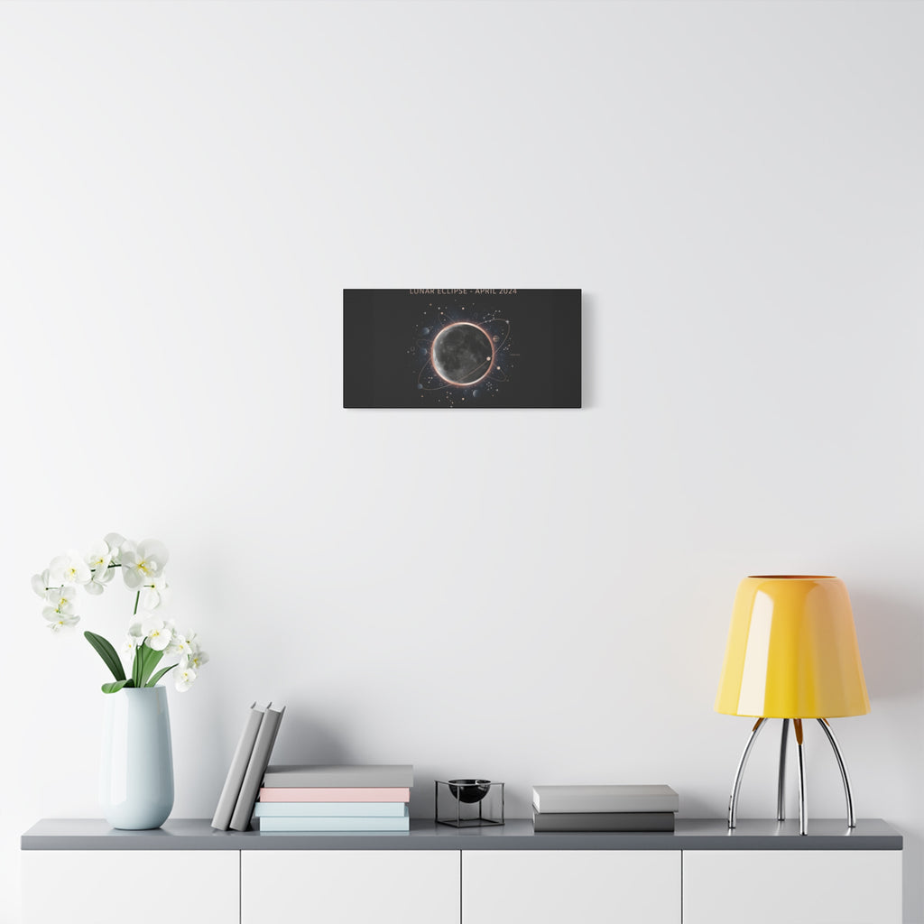 Lunar Eclipse April 2024 Canvas | eclipse decor, star map poster
