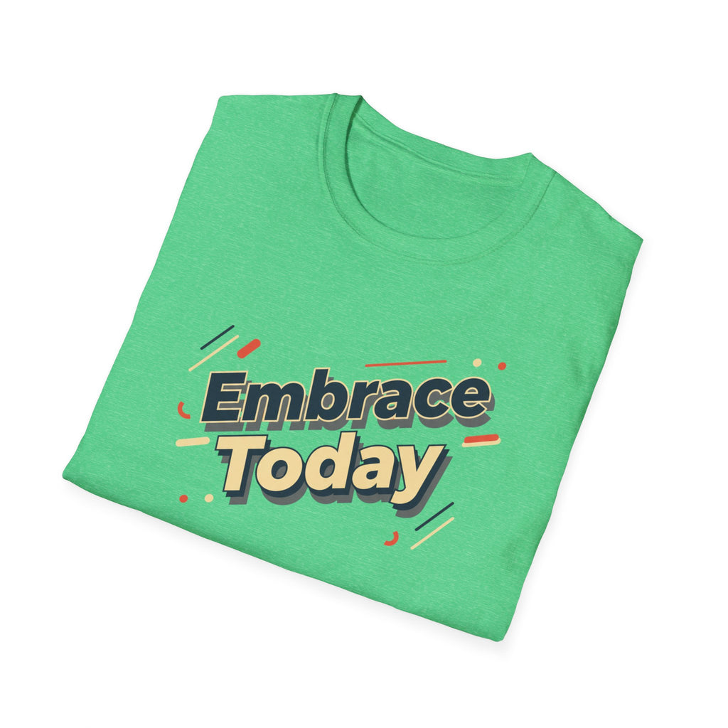 Embrace Today Tee | shadow typography shirt, 3D simple text