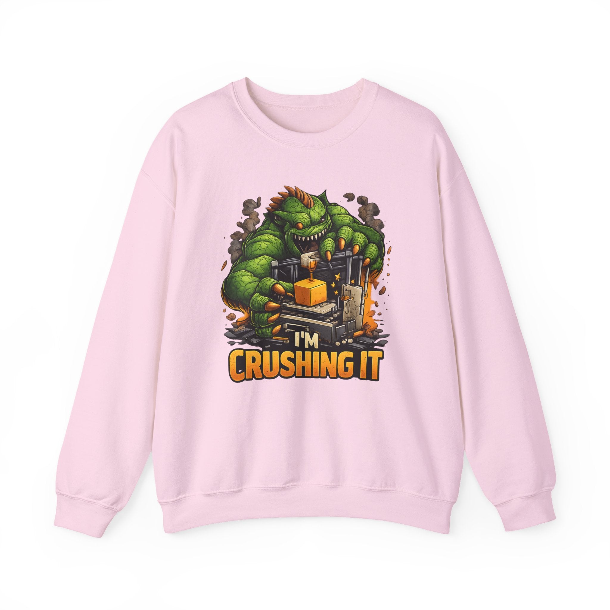 3D Printer Monster Crushing It sweatshirt | I'm Crushing It 3D Printing Crewneck