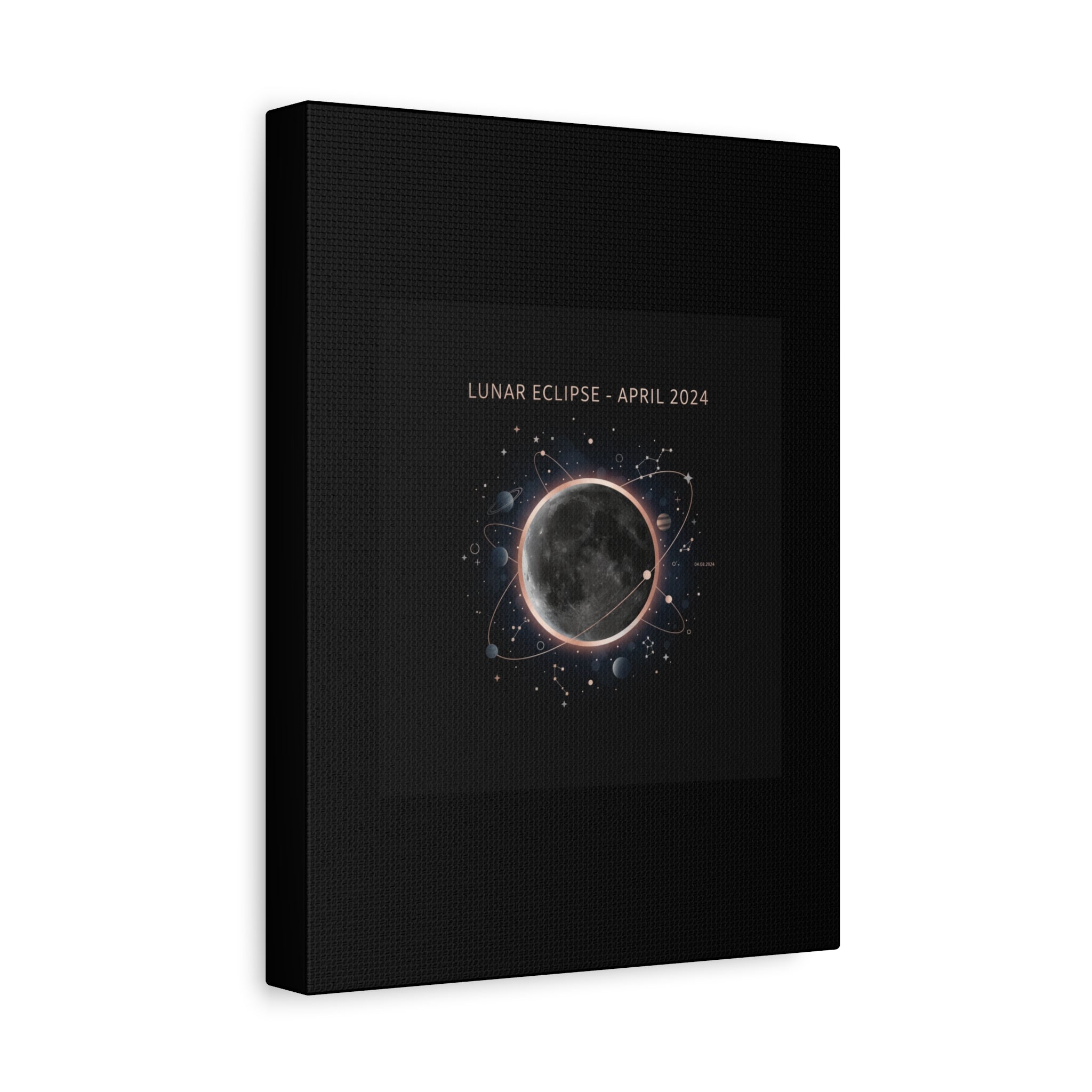 Lunar Eclipse April 2024 Canvas | eclipse decor, star map poster