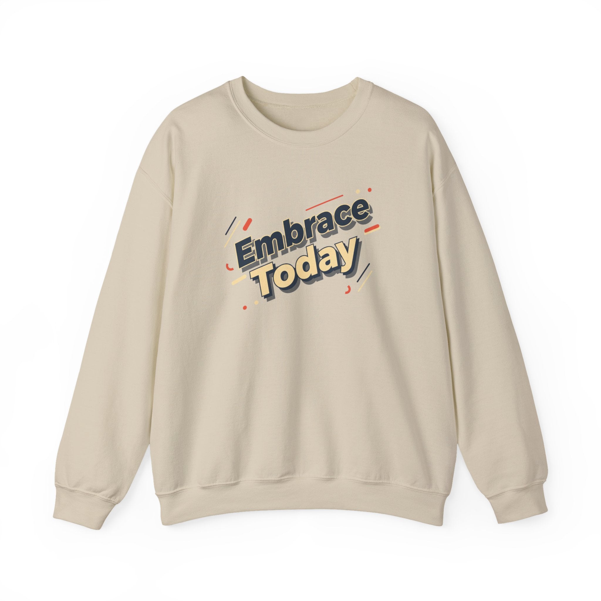 Embrace Today Sweatshirt | shadow typography shirt, 3D simple text