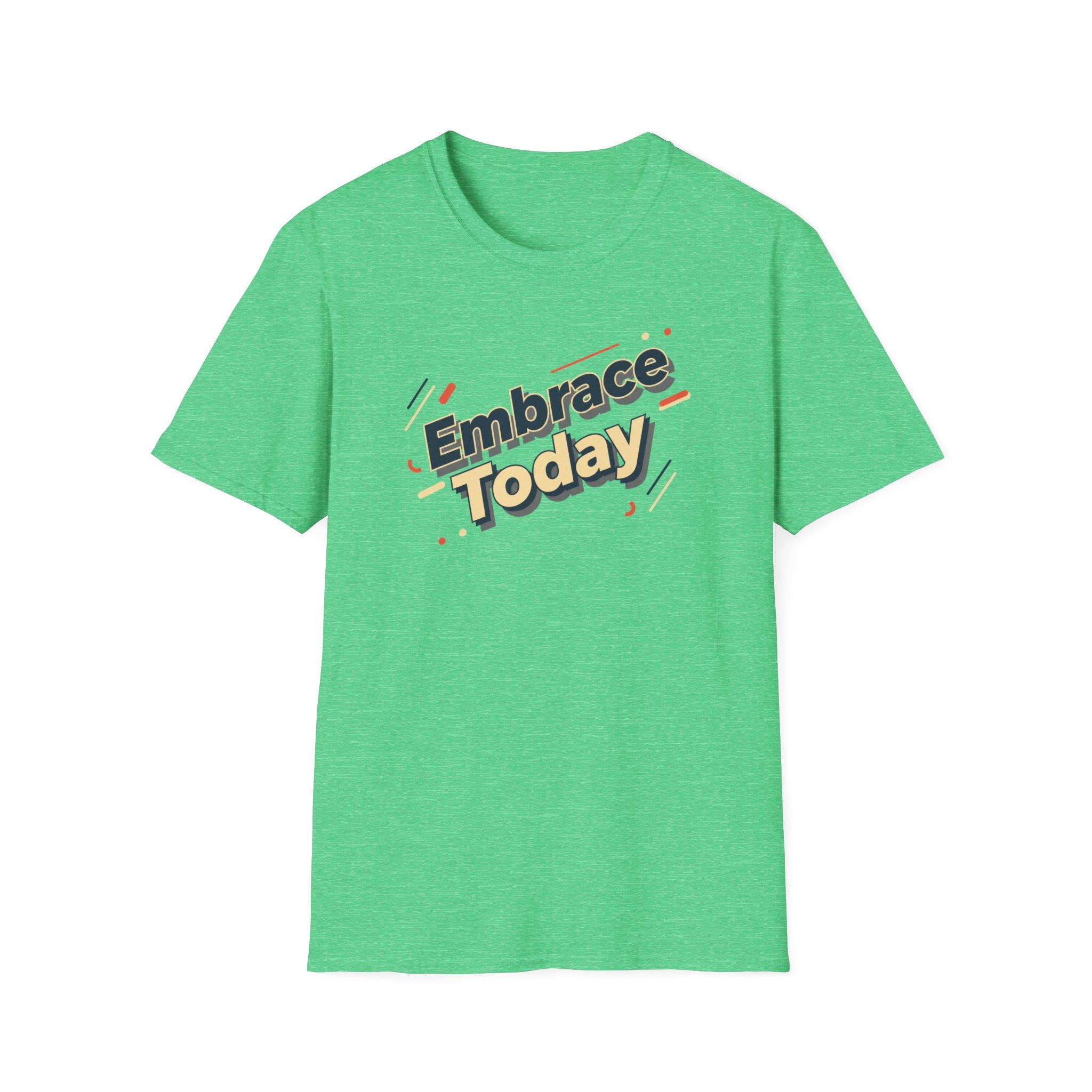 Embrace Today Tee | shadow typography shirt, 3D simple text