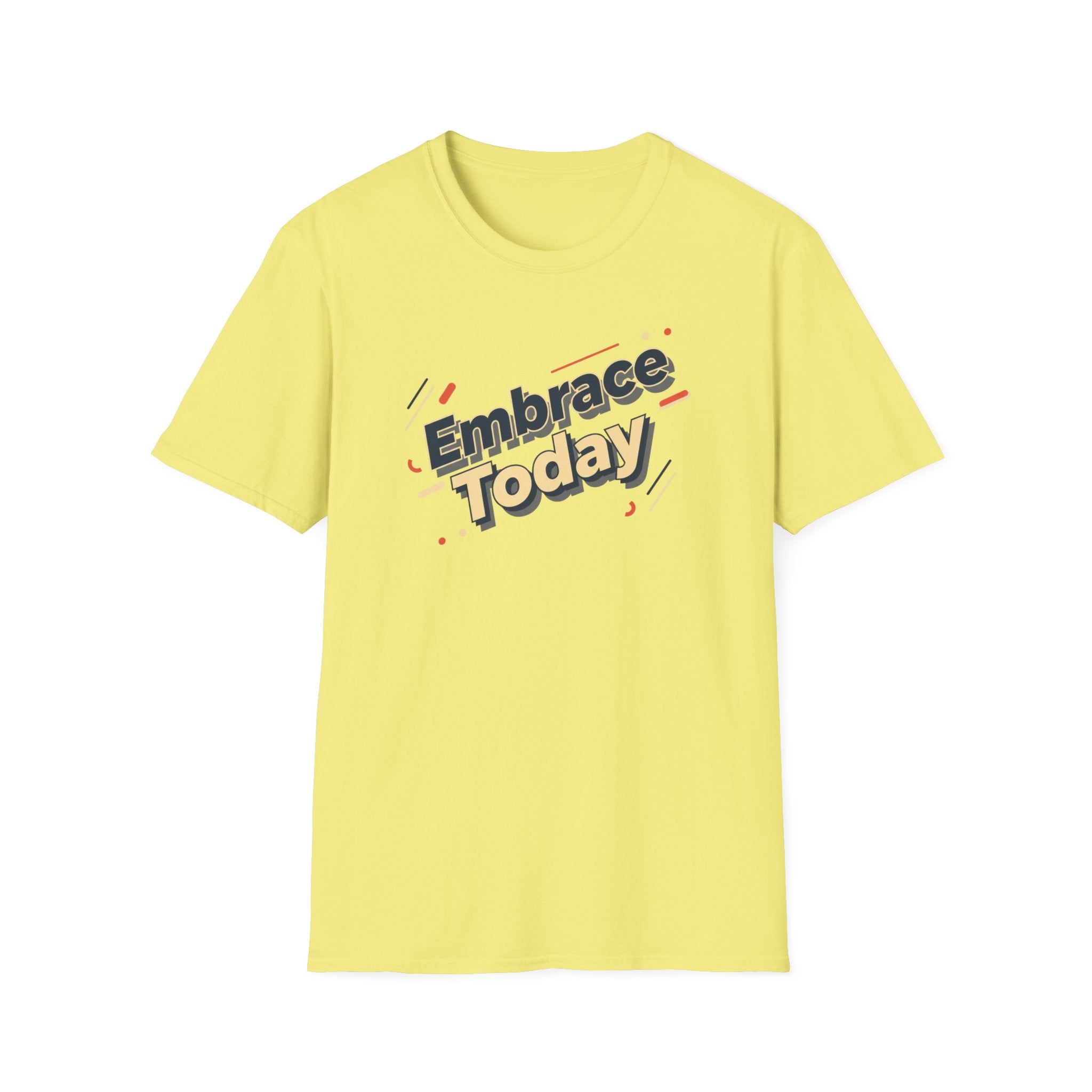 Embrace Today Tee | shadow typography shirt, 3D simple text