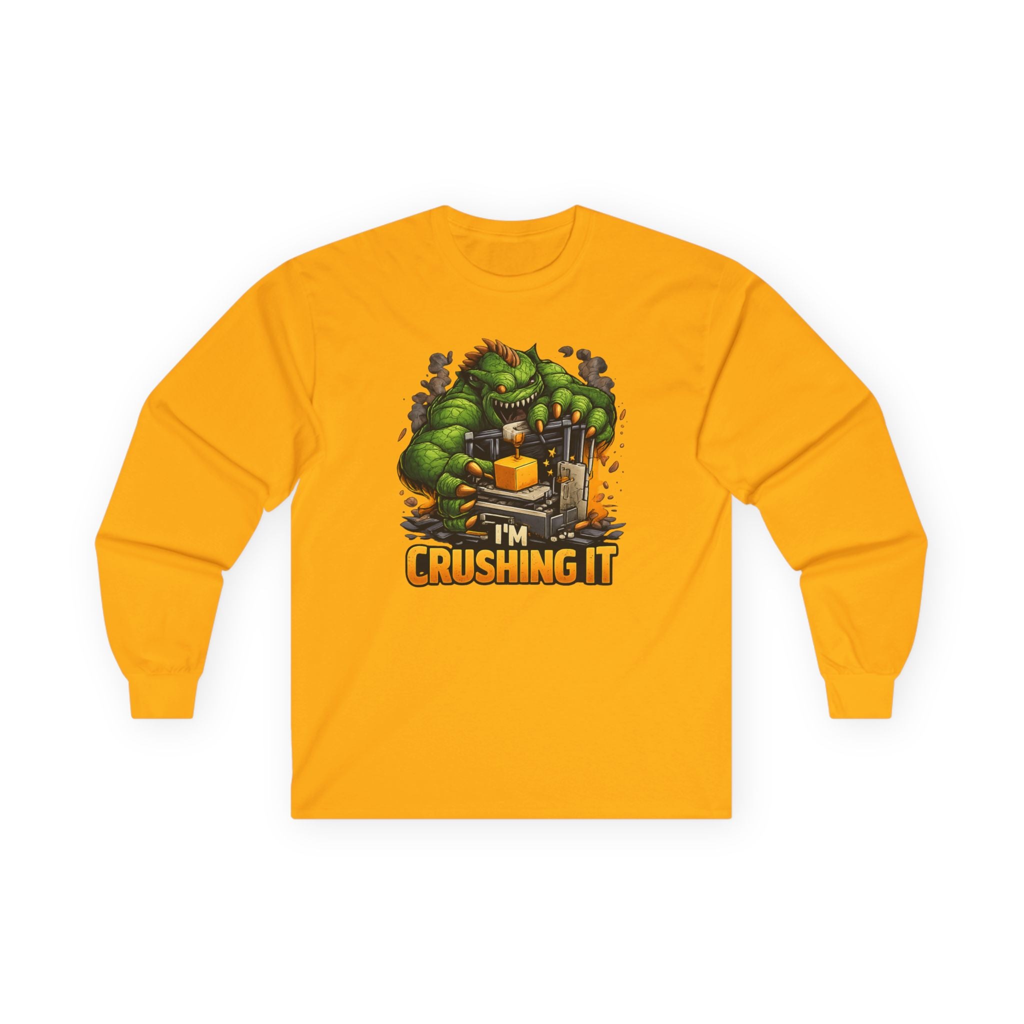 I'm Crushing It Monster Long Sleeve Tee | Cute Cartoon Crusher