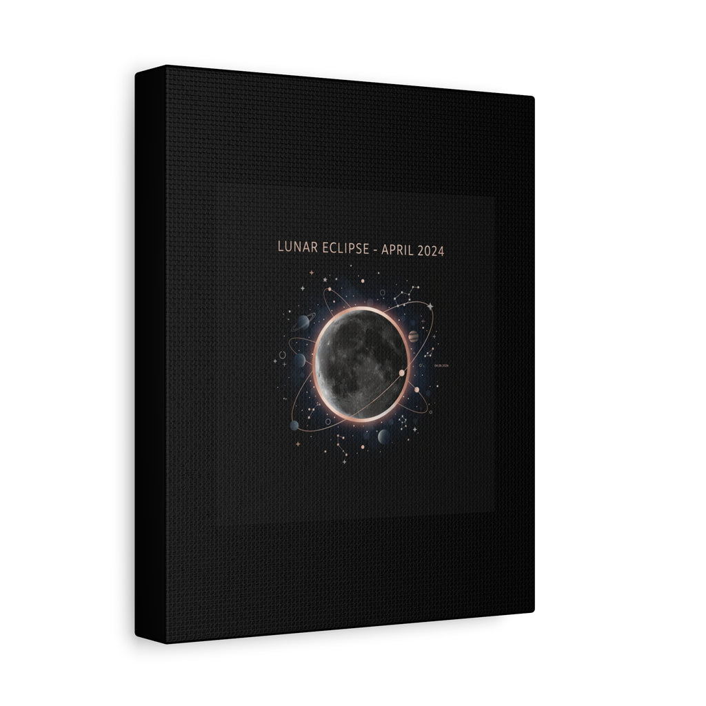 Lunar Eclipse April 2024 Canvas | eclipse decor, star map poster
