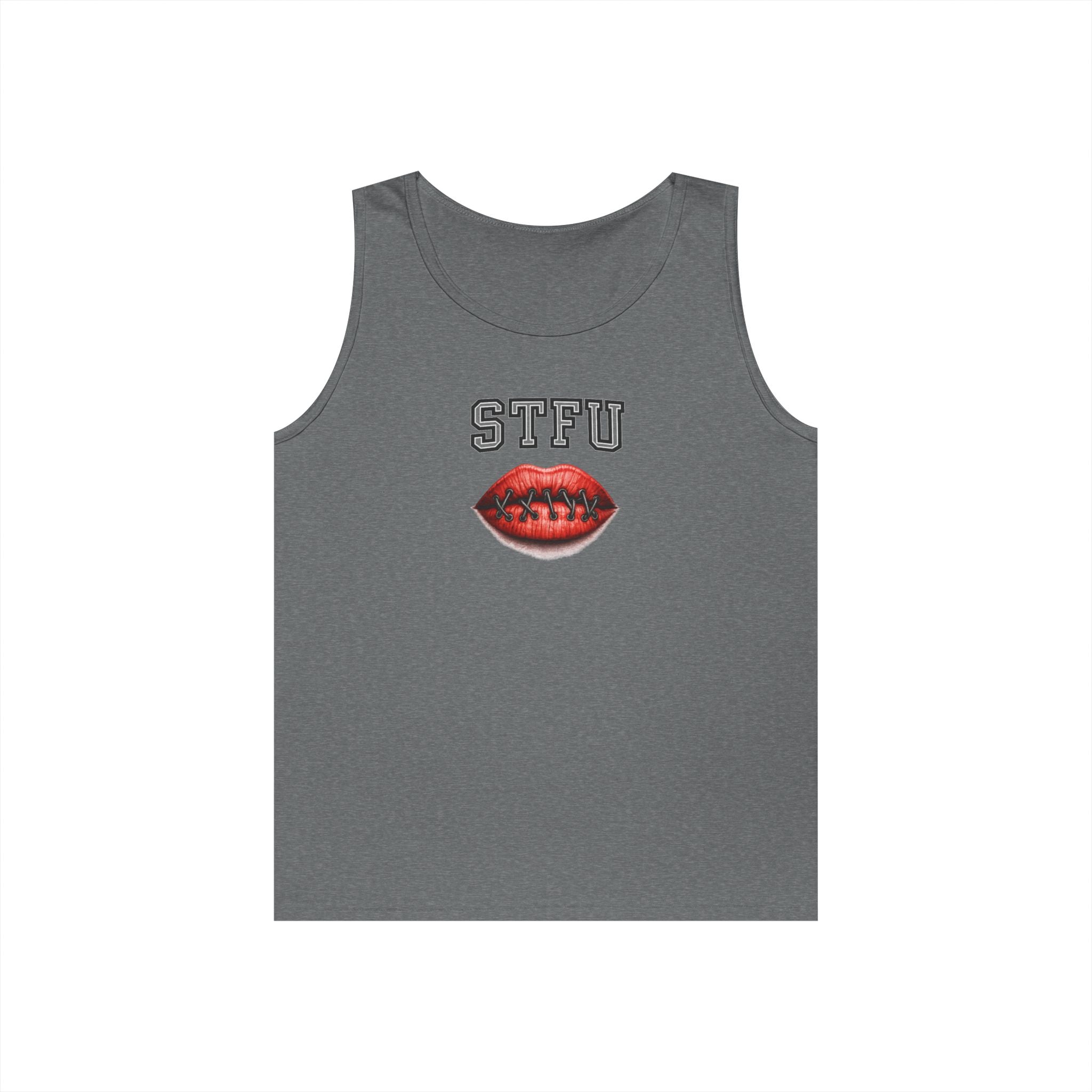 STFU Football Lips Tank Top | Funny Football Lip Graphic