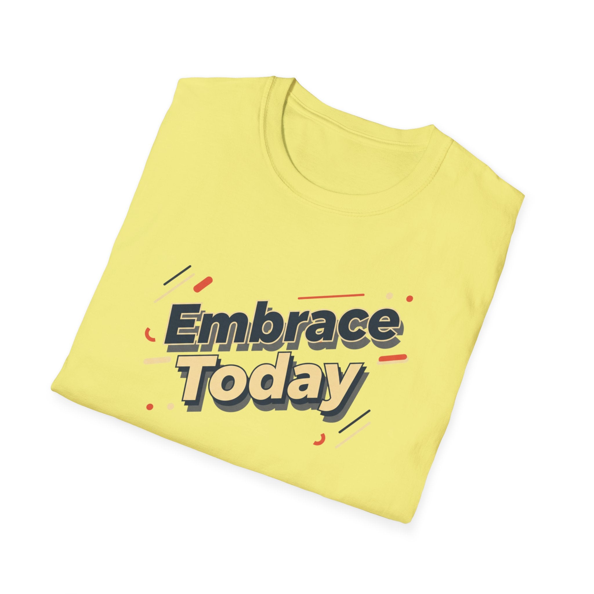 Embrace Today Tee | shadow typography shirt, 3D simple text