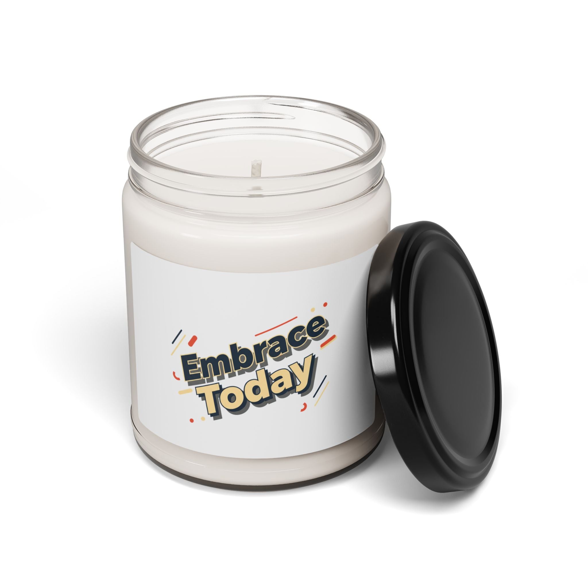 Embrace Today Candle | Shadow-Text Typography, 9oz Soy