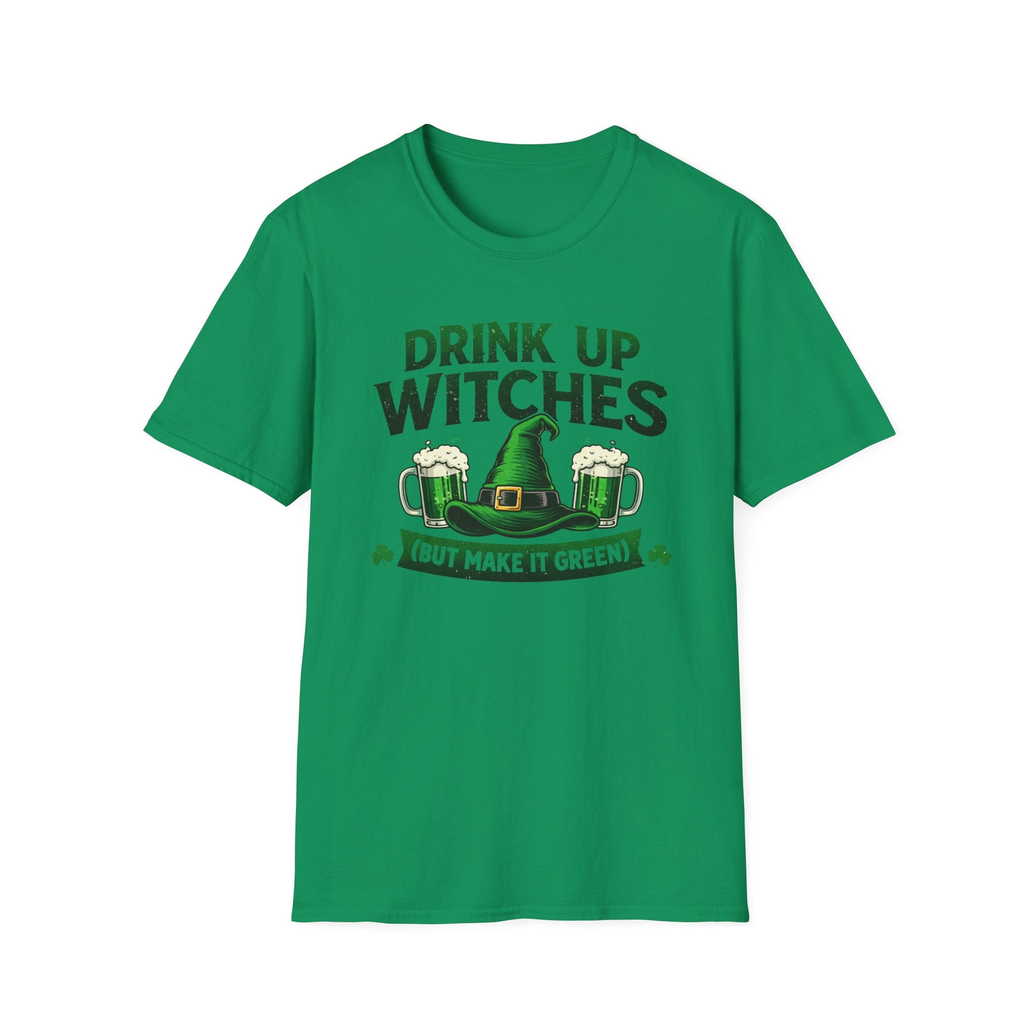 Drink Up Witches T-Shirt | Funny St. Patrick's Day Beer Tee | Witchy Green Potion Graphic Shirt