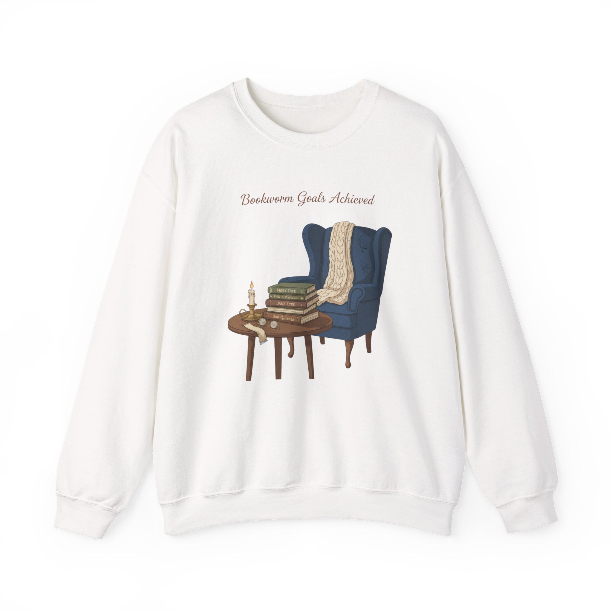 Bookworm Goals Achieved Sweatshirt | Reading Challenge, Cozy Library Vibes