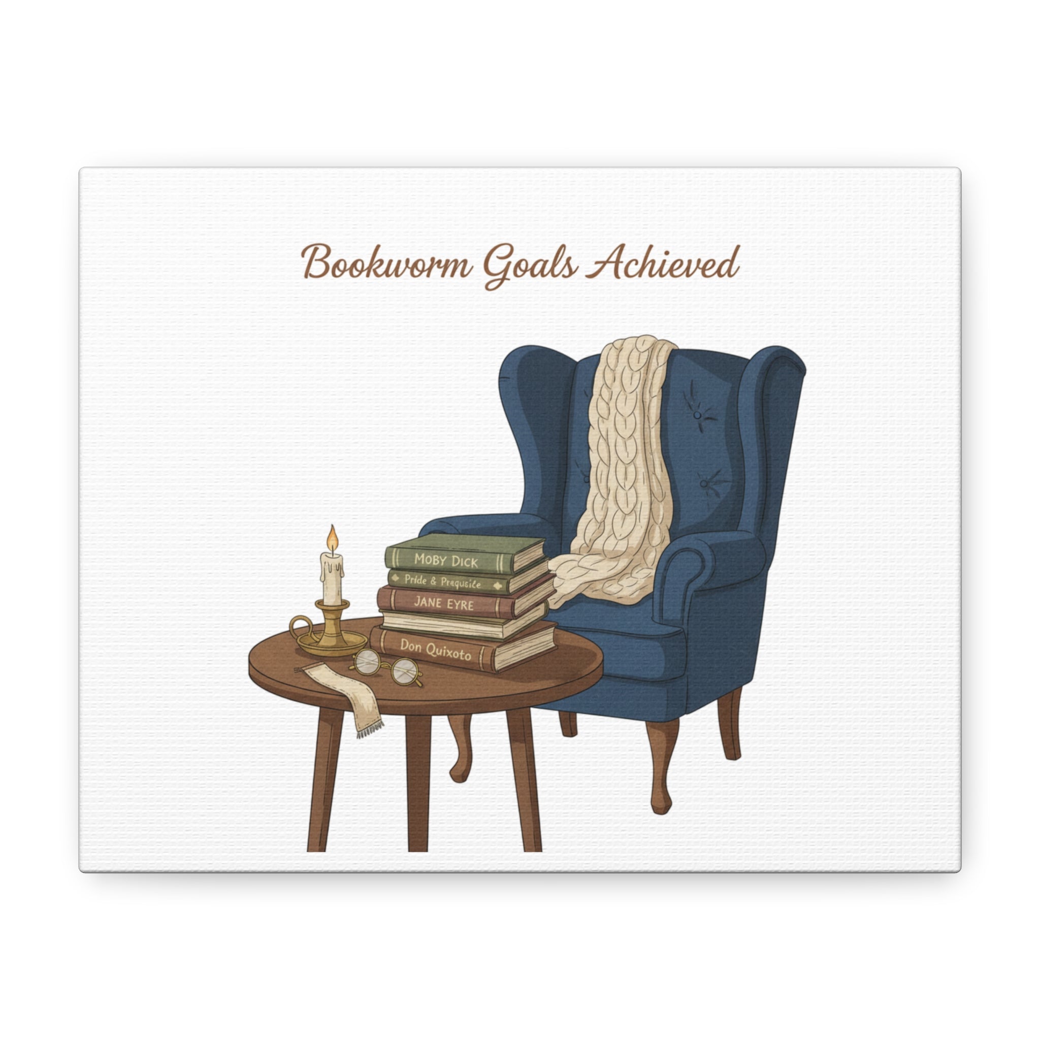 Bookworm Goals Achieved Canvas | Reading Challenges, Bookish Decor