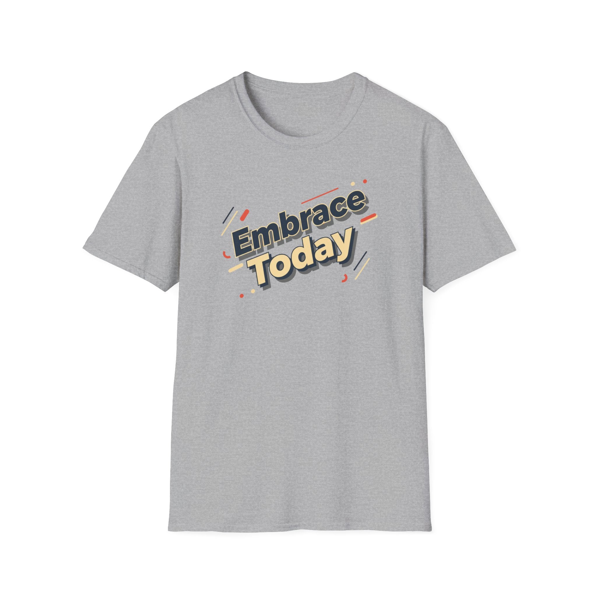 Embrace Today Tee | shadow typography shirt, 3D simple text