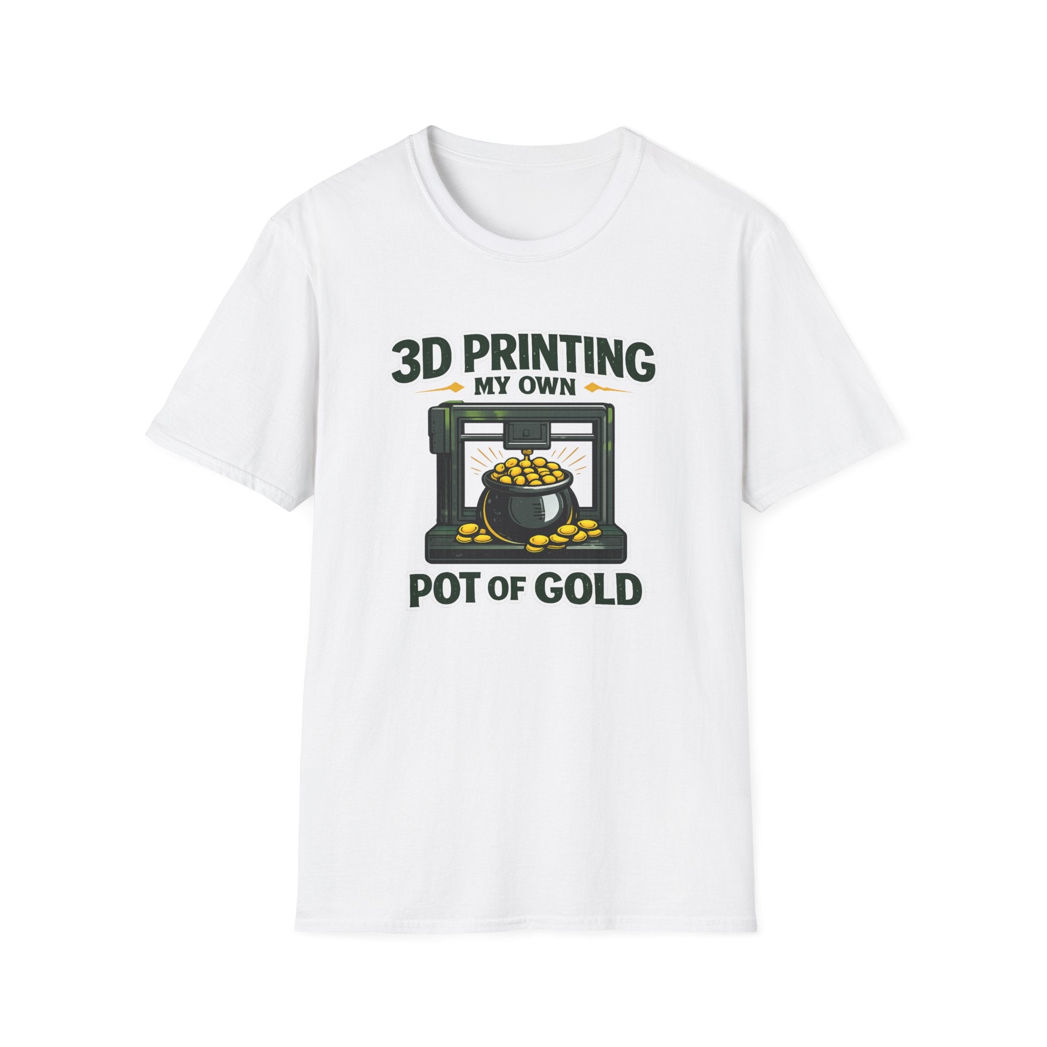 3D Printing My Pot of Gold T-Shirt | Funny Maker St. Patrick’s Day Tee | 3D Printer Shamrock Graphic