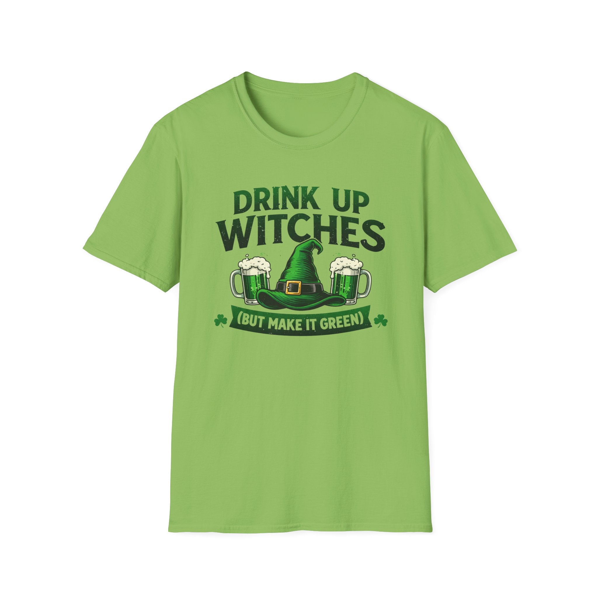 Drink Up Witches T-Shirt | Funny St. Patrick's Day Beer Tee | Witchy Green Potion Graphic Shirt