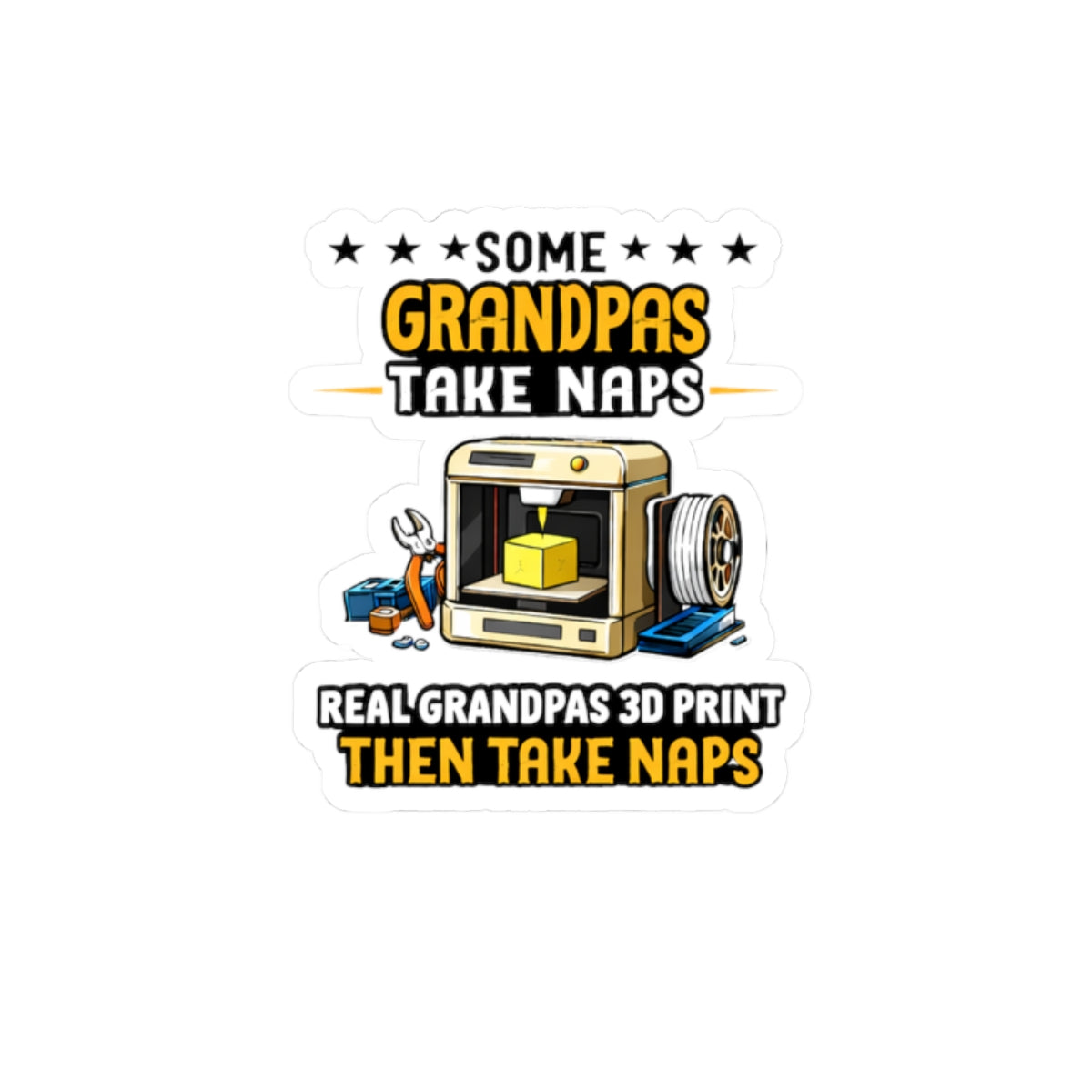 Some Grandpas Take Naps Sticker | Funny Retro Grandpa Phrase