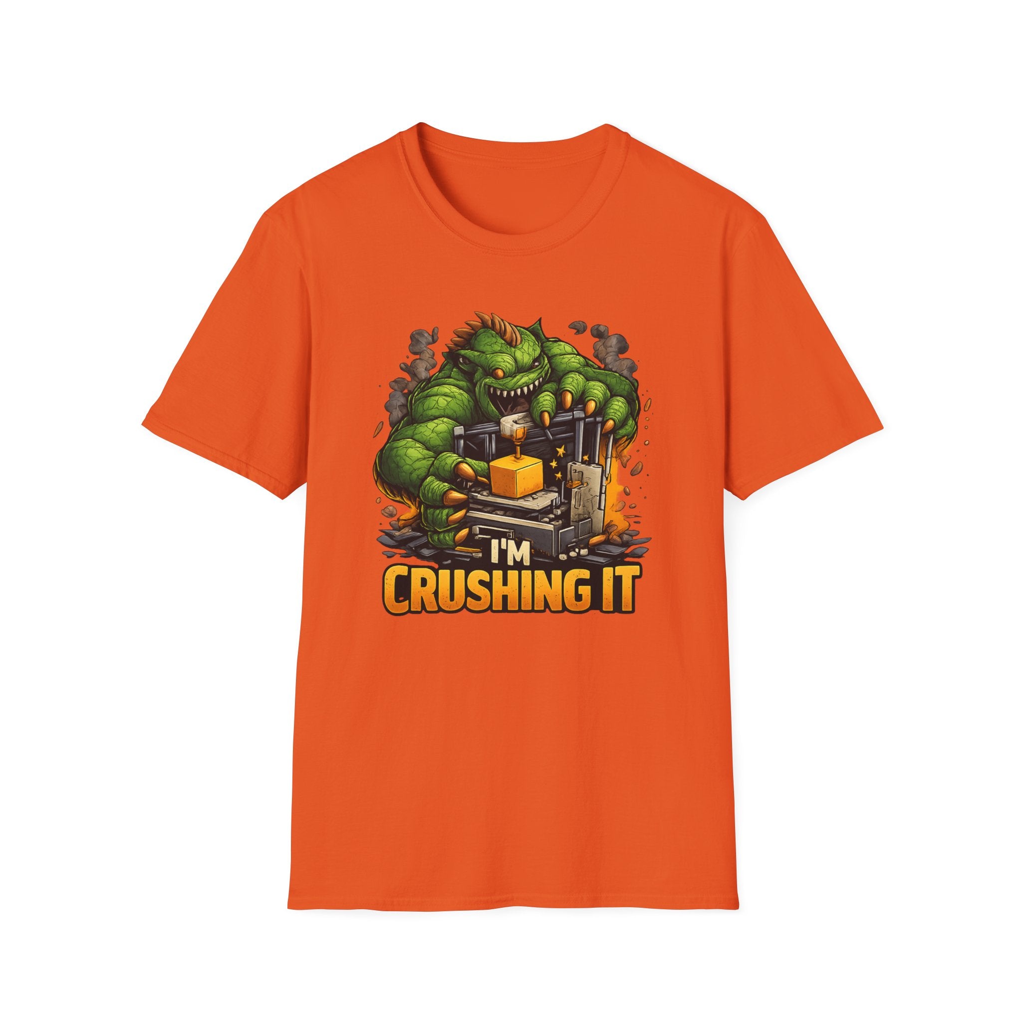 3D Printer Monster I'm Crushing It T-Shirt | 3D Printing Checklist Tee