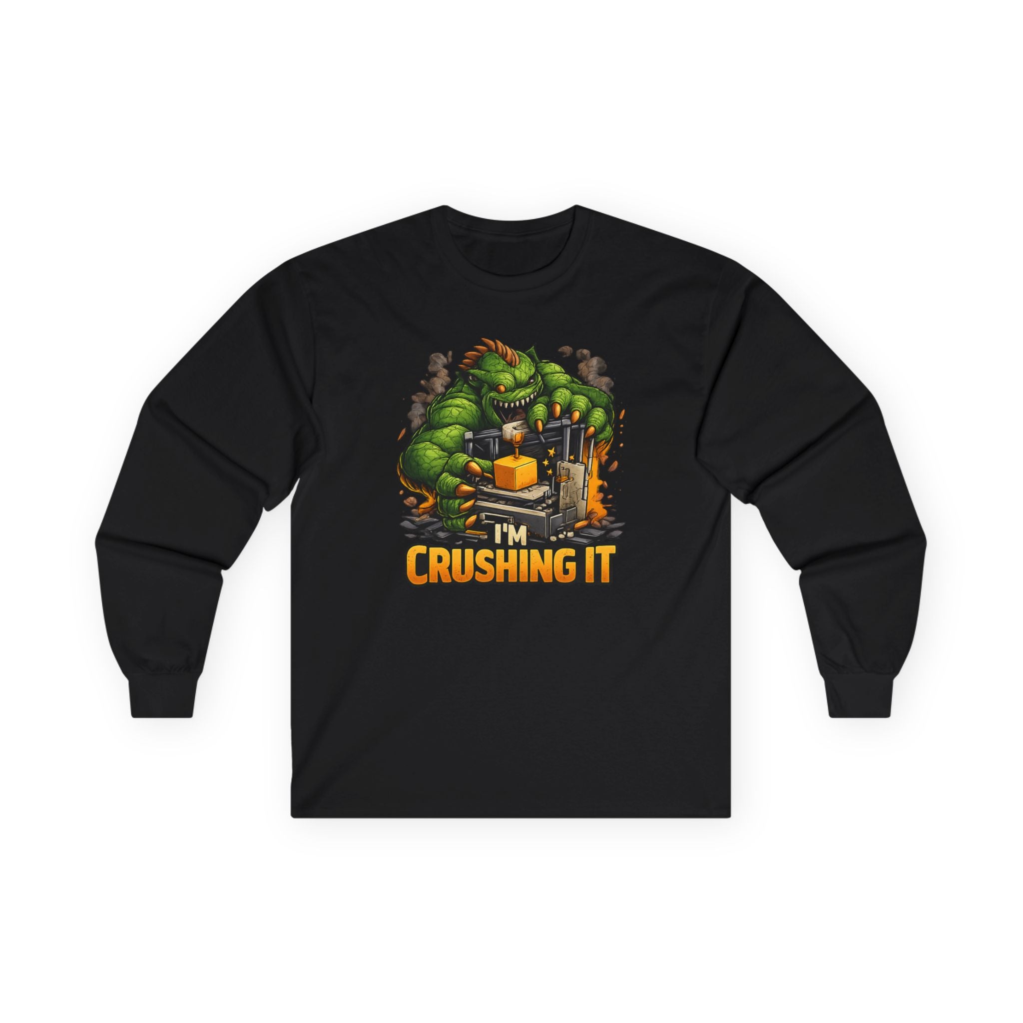 I'm Crushing It Monster Long Sleeve Tee | Cute Cartoon Crusher