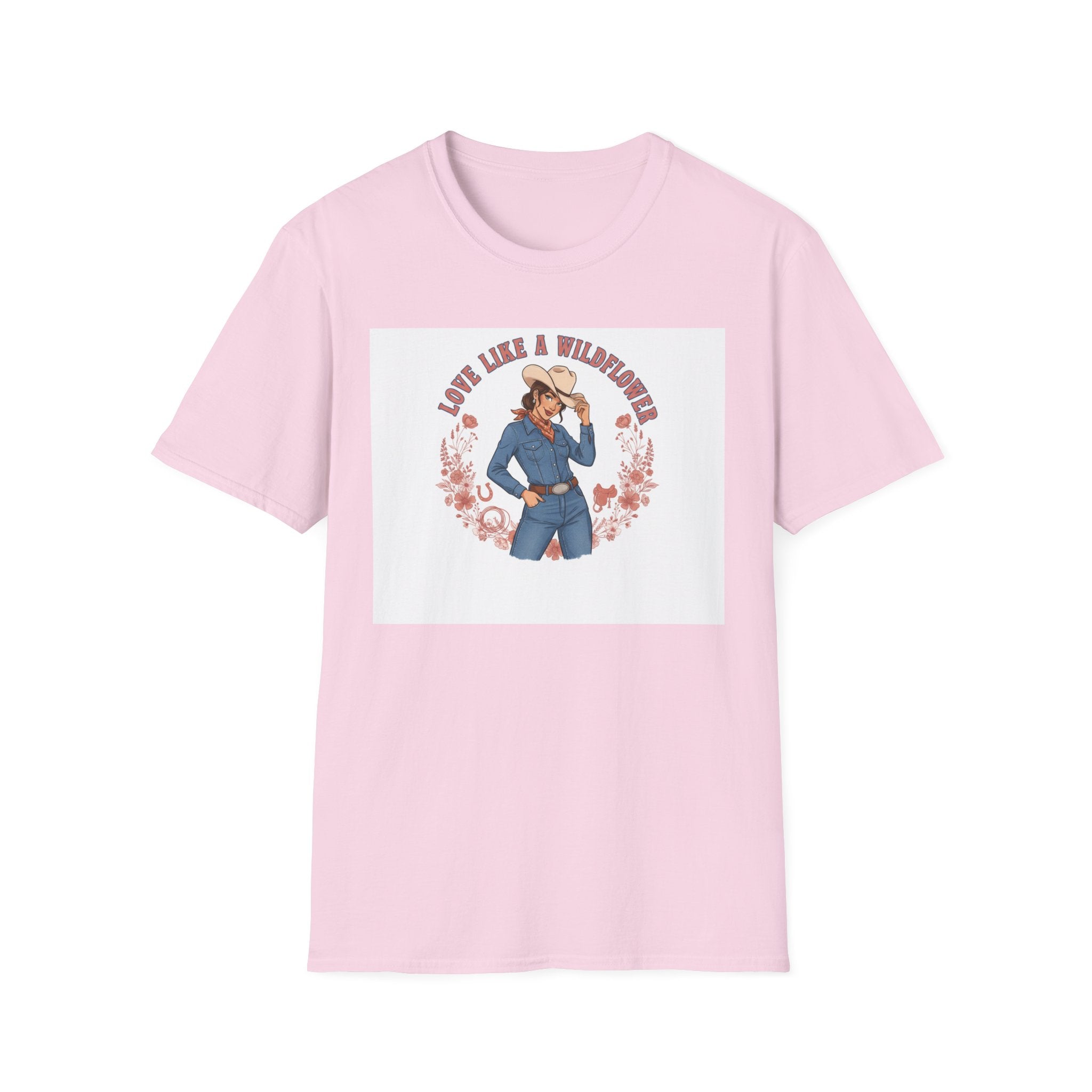 Cowgirl Love Badge Tee | Western Valentine, Rope Heart Design