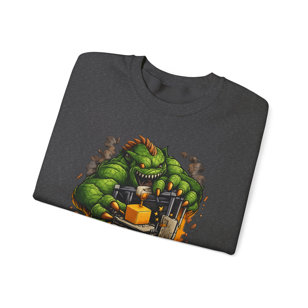 3D Printer Monster Crushing It sweatshirt | I'm Crushing It 3D Printing Crewneck