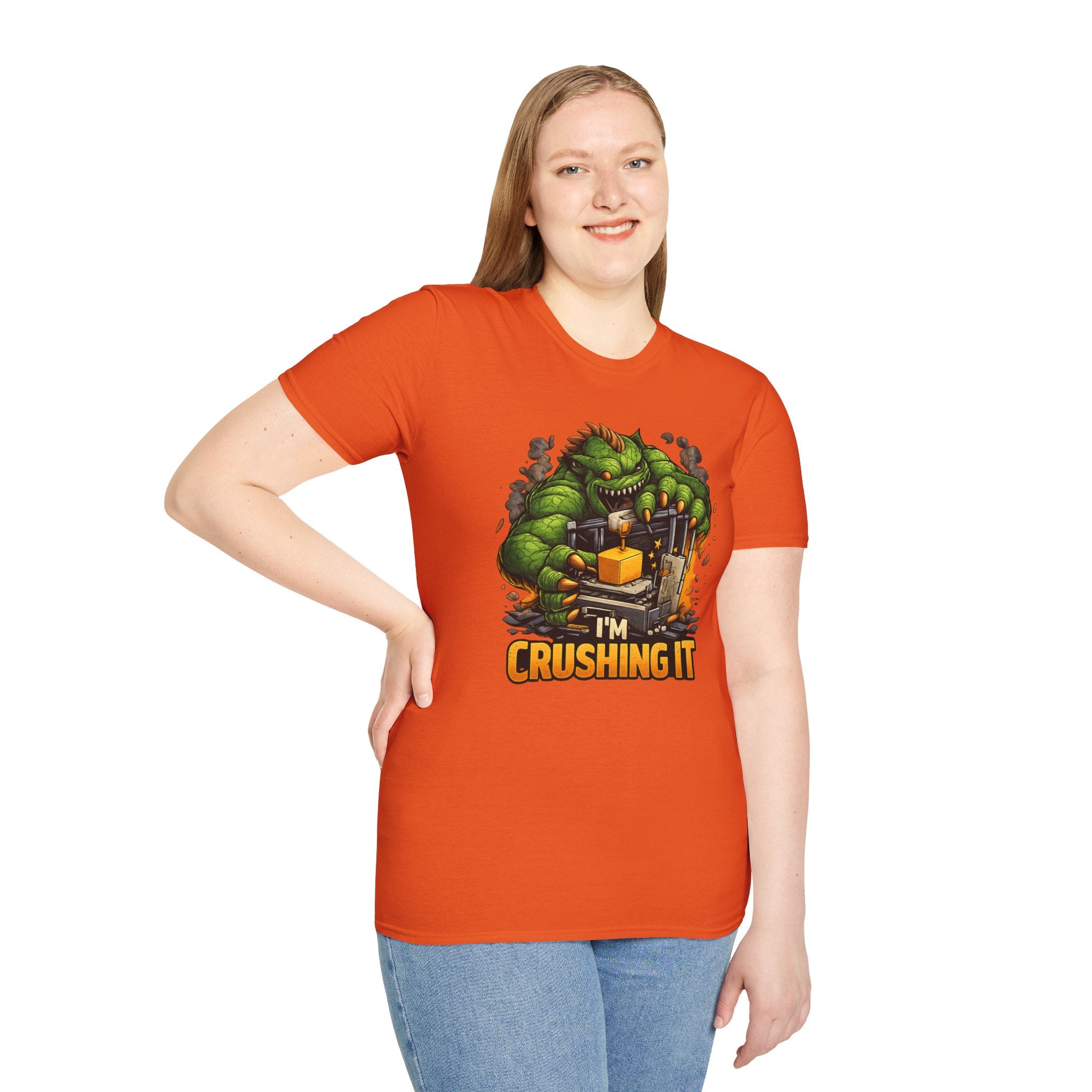 3D Printer Monster I'm Crushing It T-Shirt | 3D Printing Checklist Tee