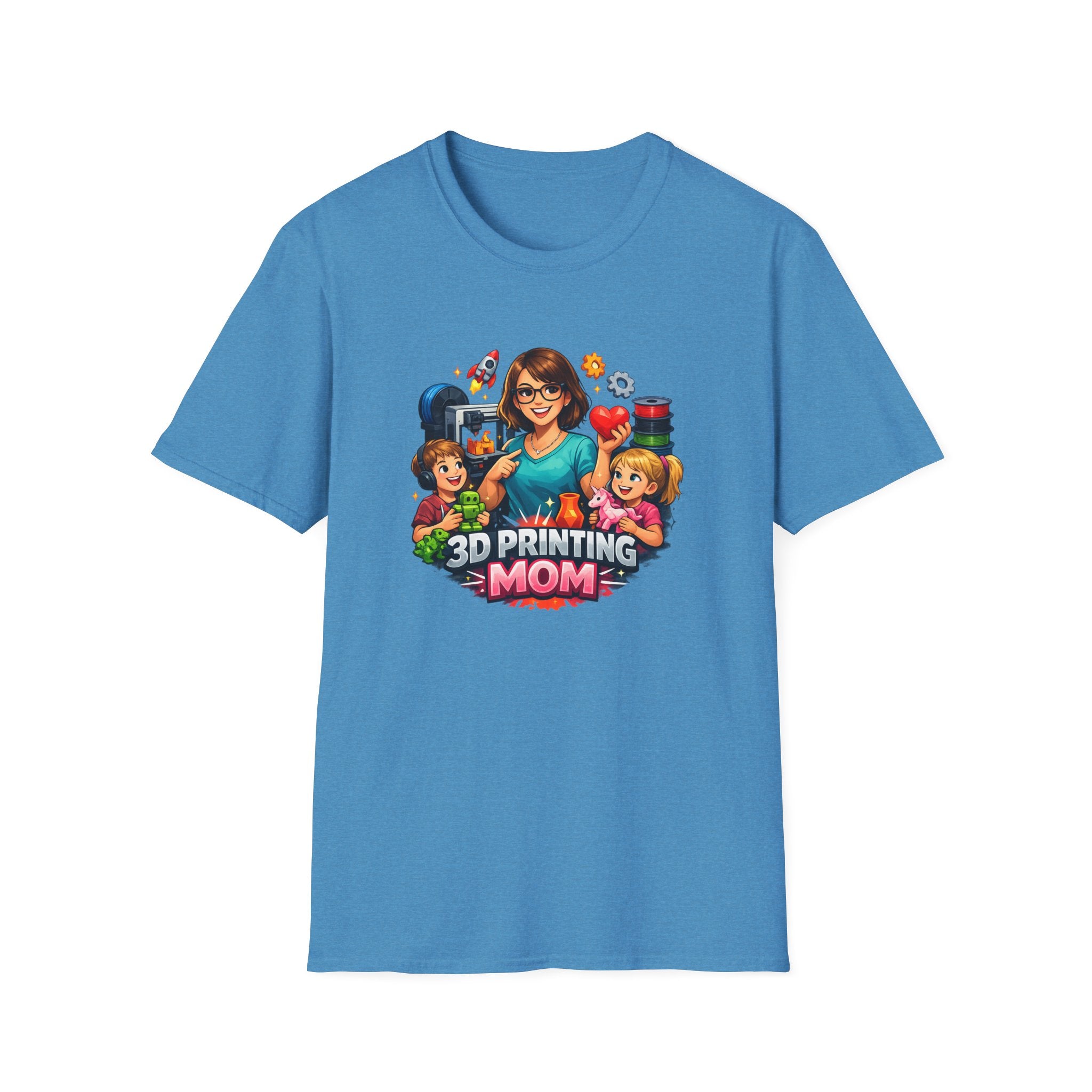 3D Printing Mom and Children T-Shirt | STEM Mom Family Design
