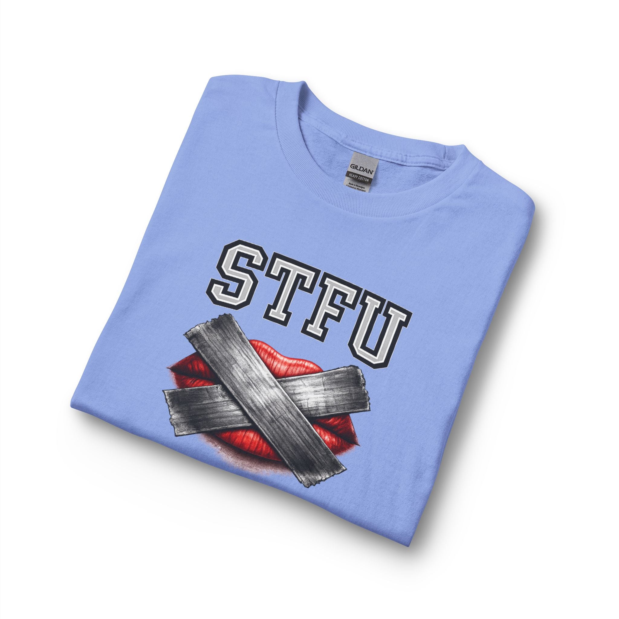 STFU Taped Lips Long Sleeve T-Shirt | Censored Graphic