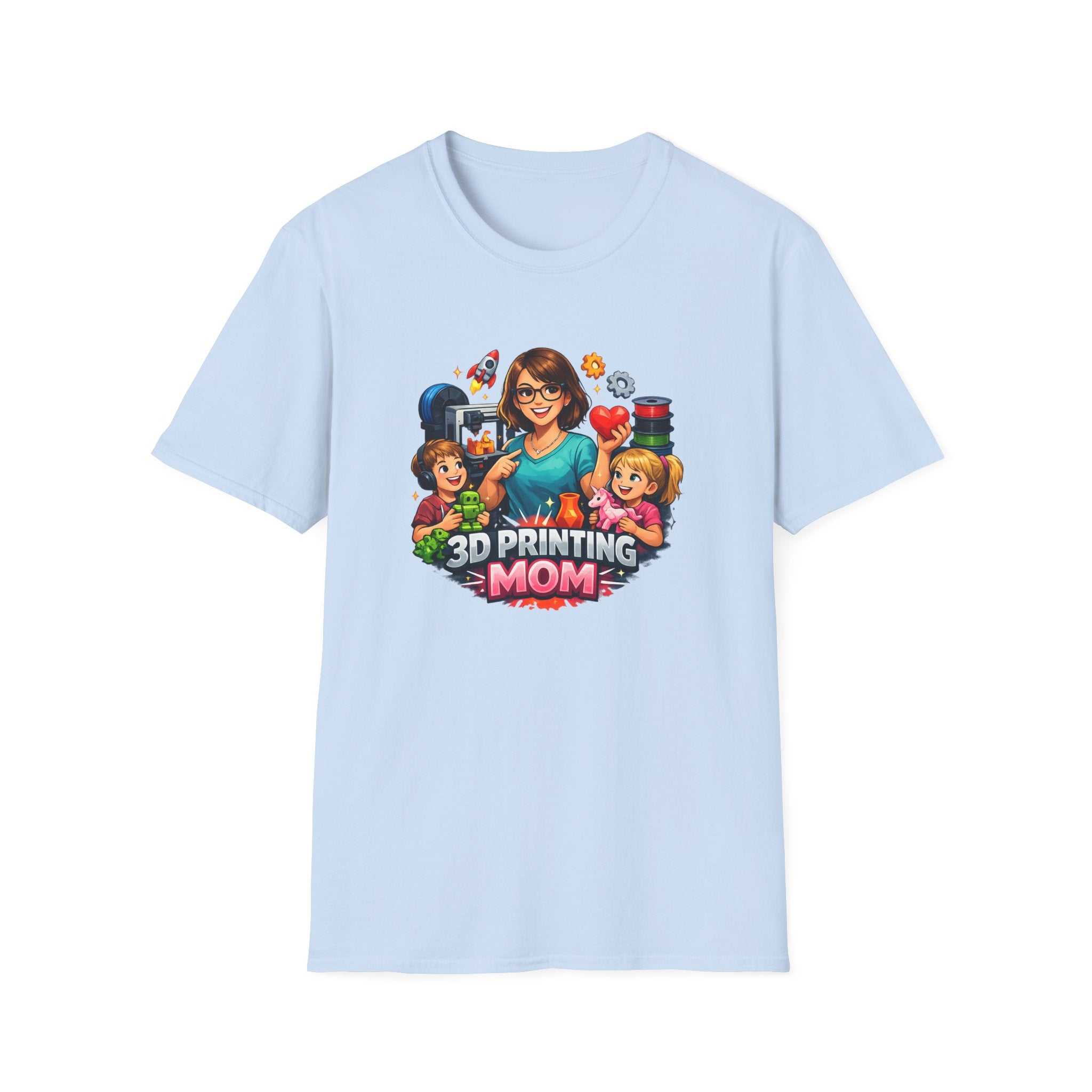 3D Printing Mom and Children T-Shirt | STEM Mom Family Design