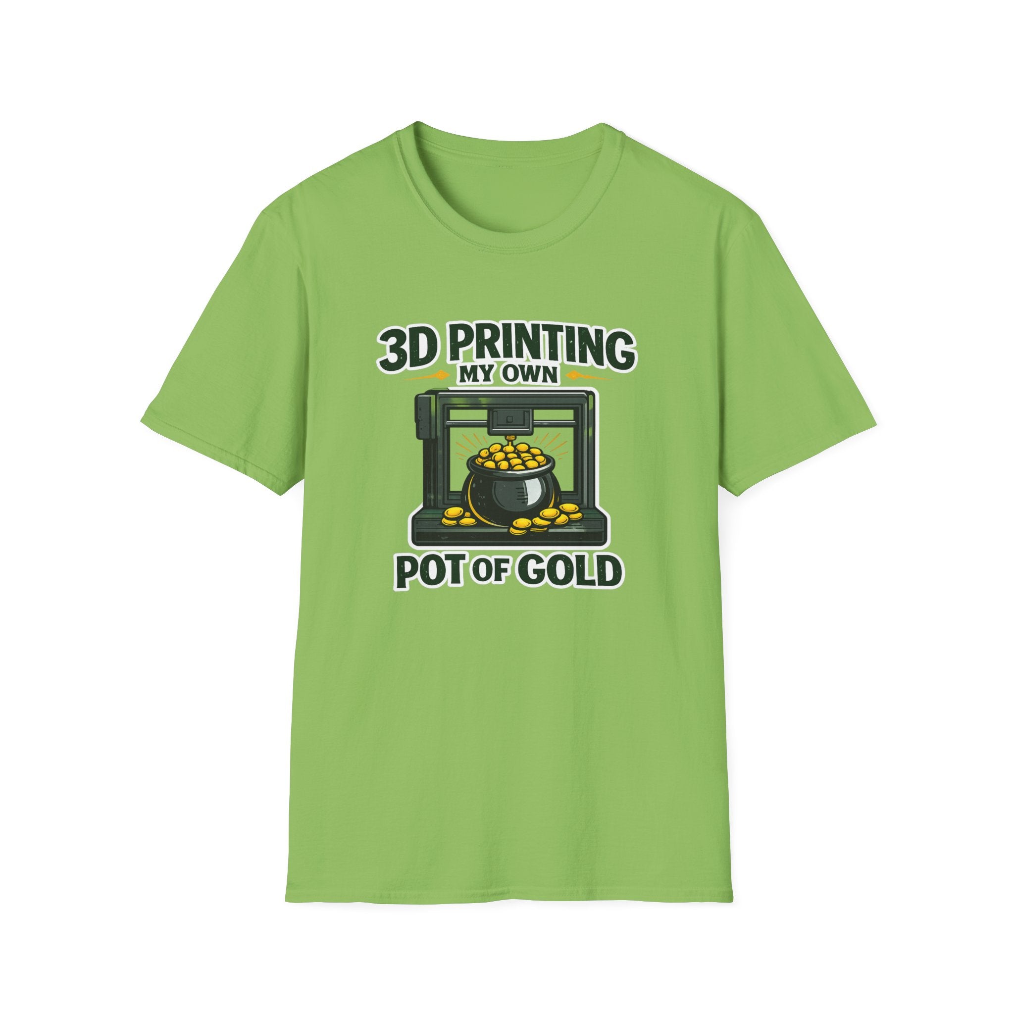 3D Printing My Pot of Gold T-Shirt | Funny Maker St. Patrick’s Day Tee | 3D Printer Shamrock Graphic