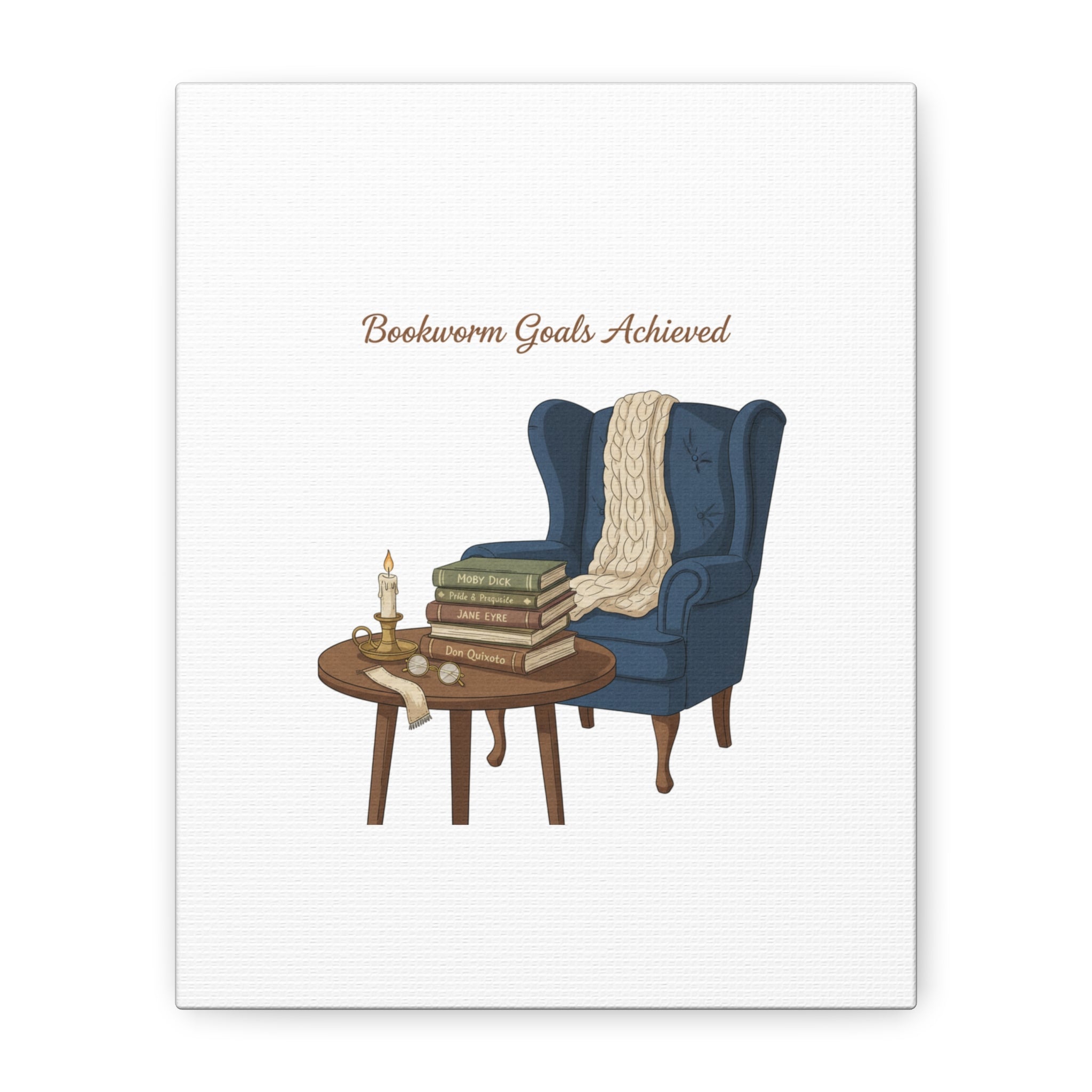 Bookworm Goals Achieved Canvas | Reading Challenges, Bookish Decor
