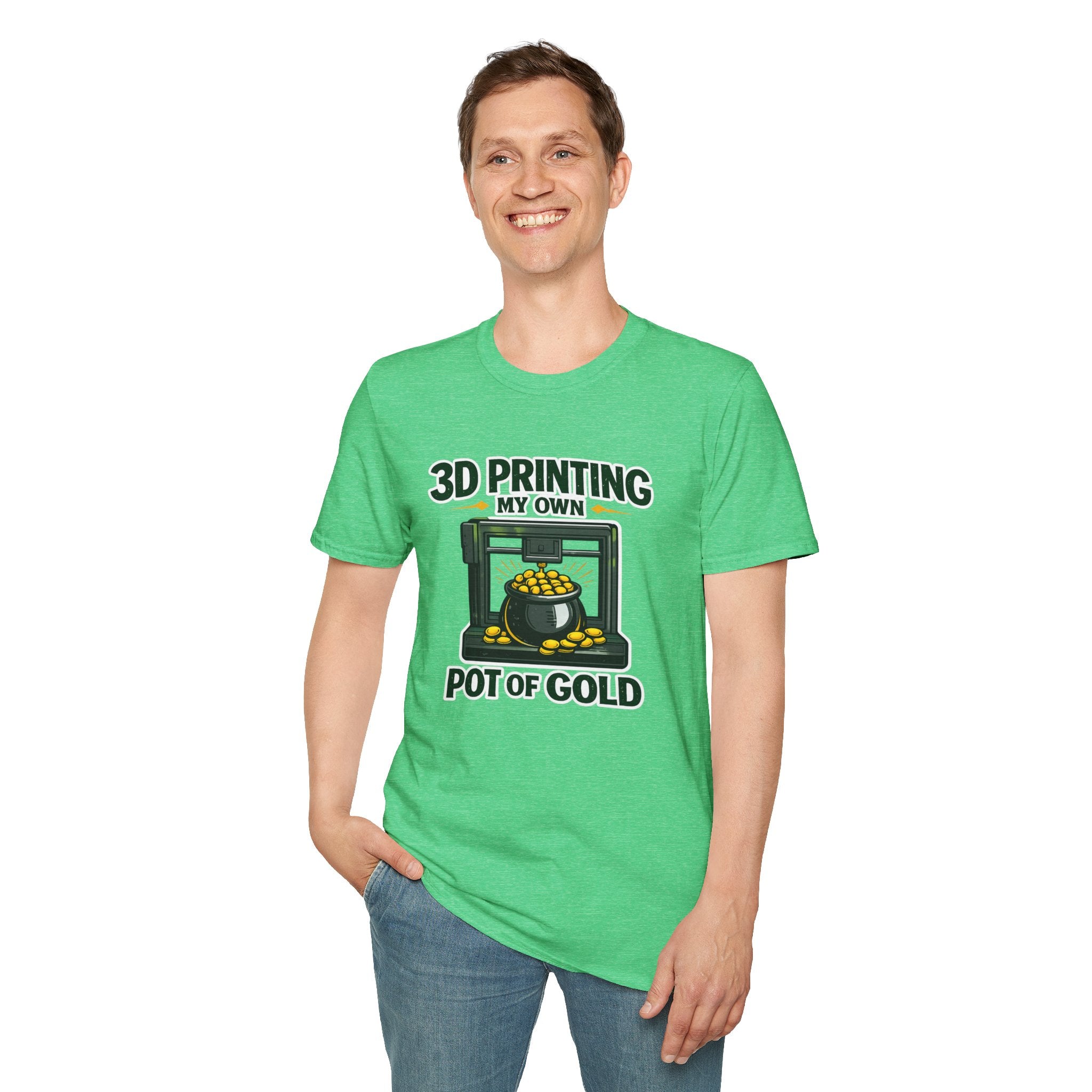 3D Printing My Pot of Gold T-Shirt | Funny Maker St. Patrick’s Day Tee | 3D Printer Shamrock Graphic