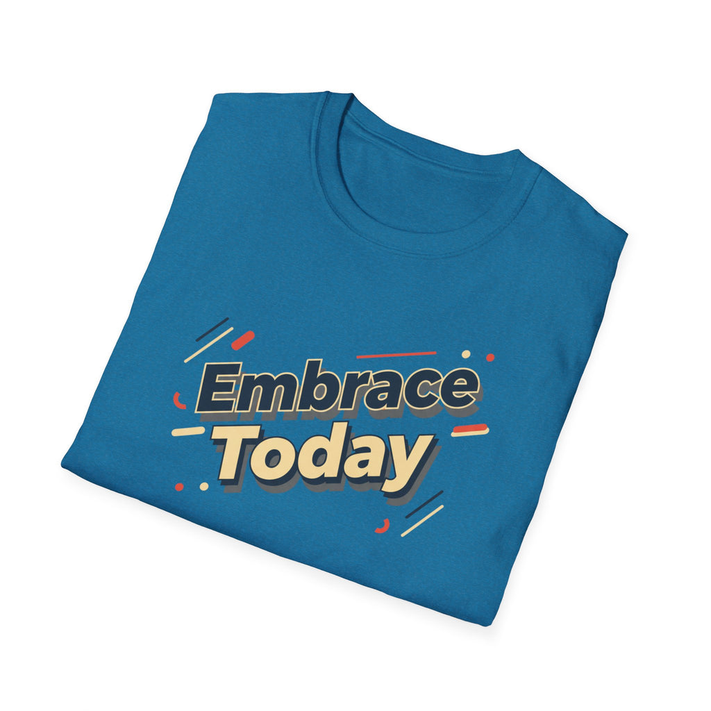 Embrace Today Tee | shadow typography shirt, 3D simple text