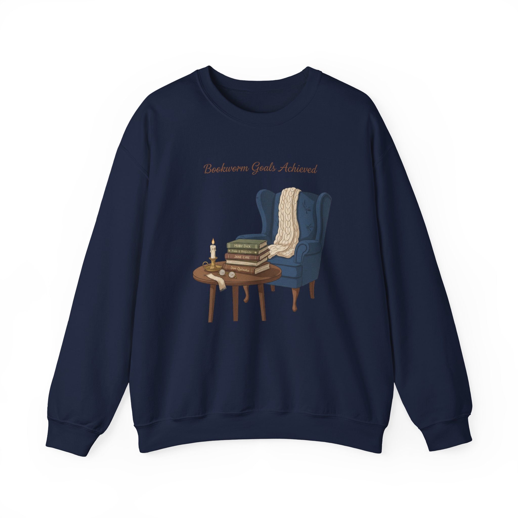 Bookworm Goals Achieved Sweatshirt | Reading Challenge, Cozy Library Vibes