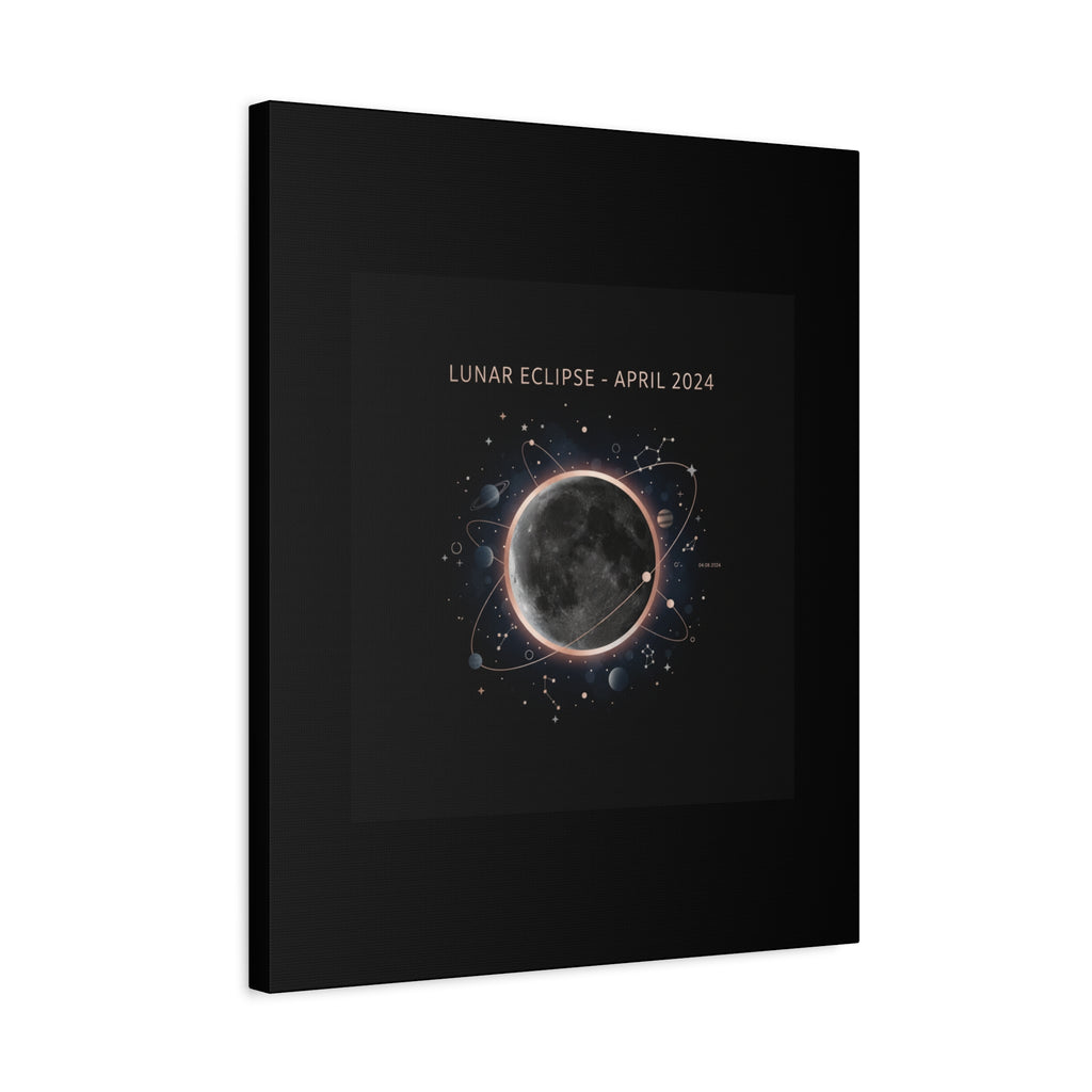 Lunar Eclipse April 2024 Canvas | eclipse decor, star map poster