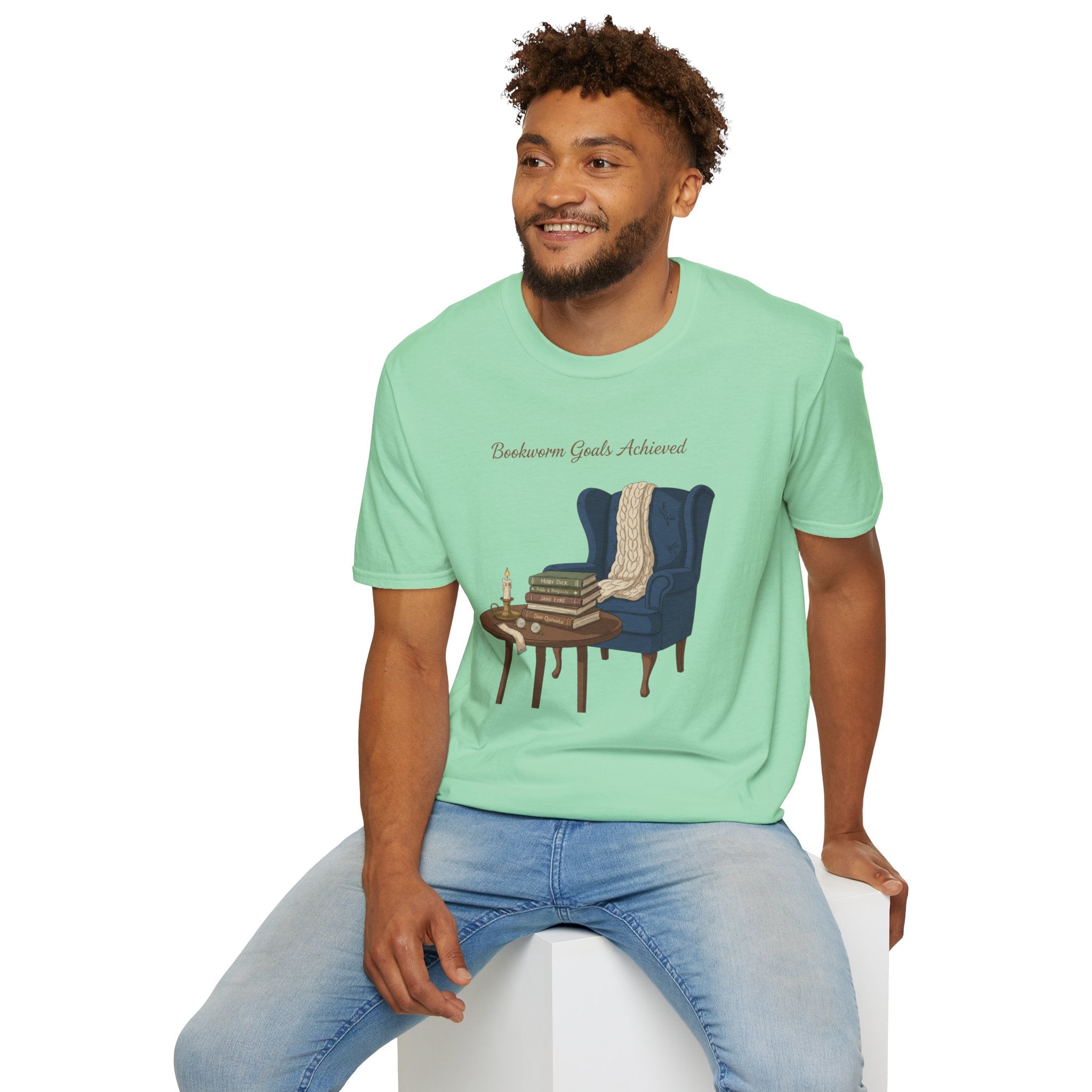 Bookworm Goals Achieved T-shirt | Reading Challenge, Cozy Library Vibes