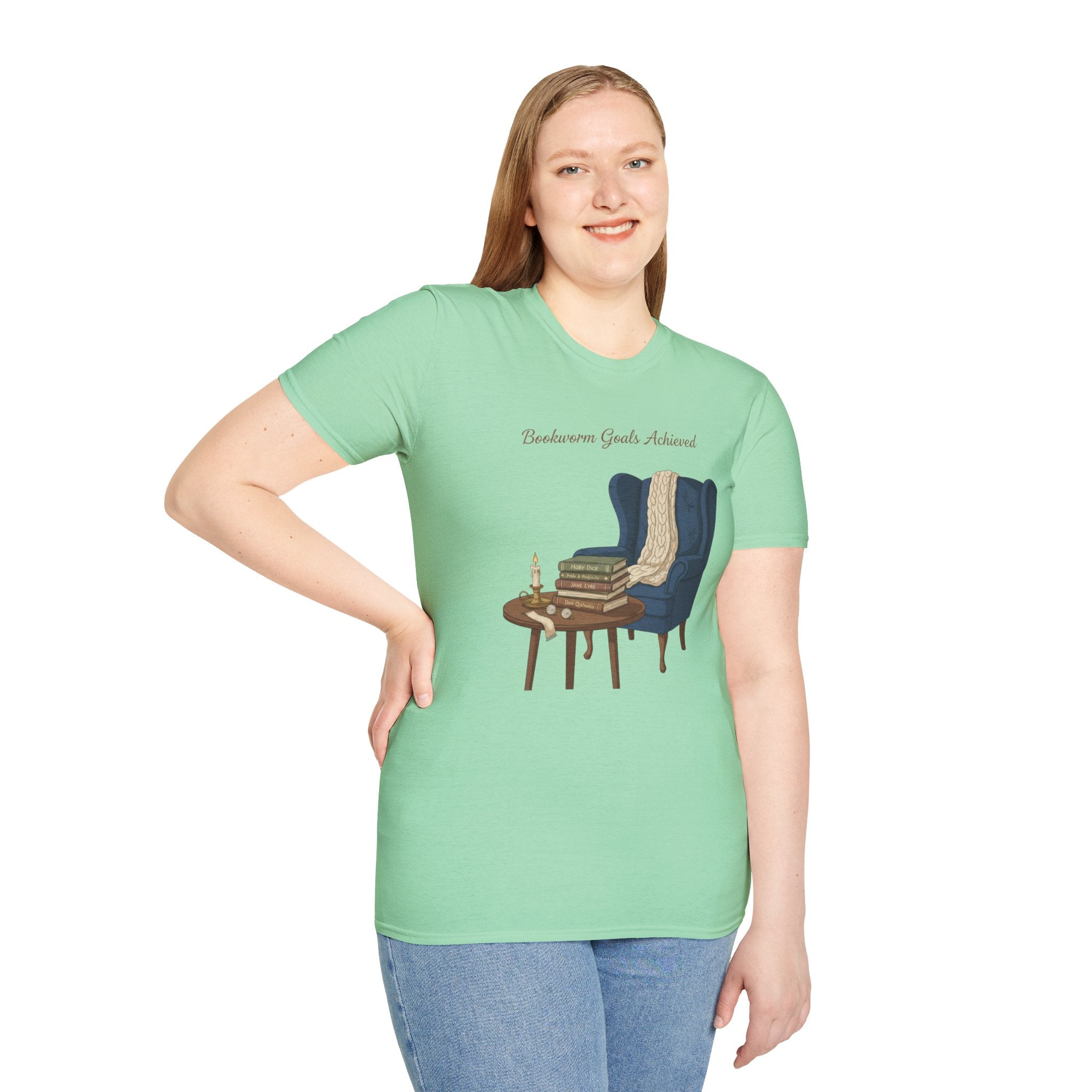 Bookworm Goals Achieved T-shirt | Reading Challenge, Cozy Library Vibes