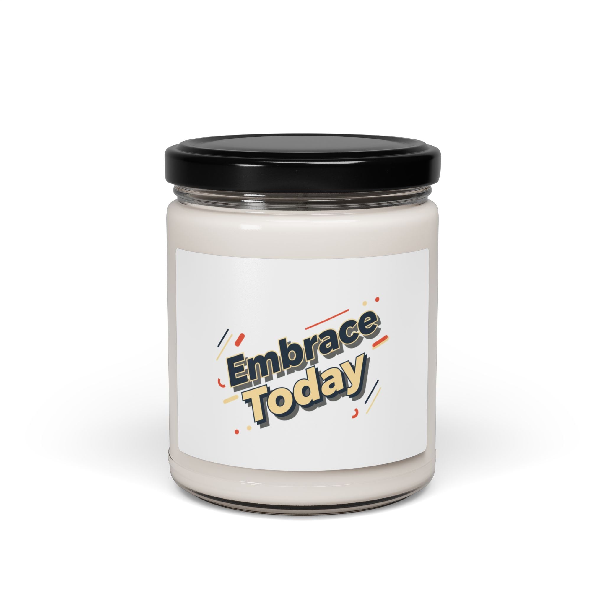 Embrace Today Candle | Shadow-Text Typography, 9oz Soy