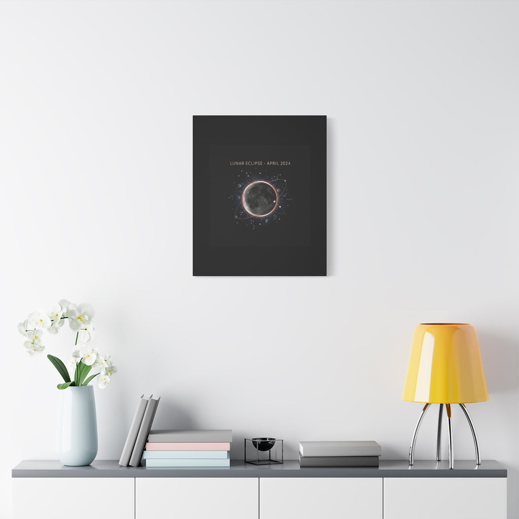 Lunar Eclipse April 2024 Canvas | eclipse decor, star map poster