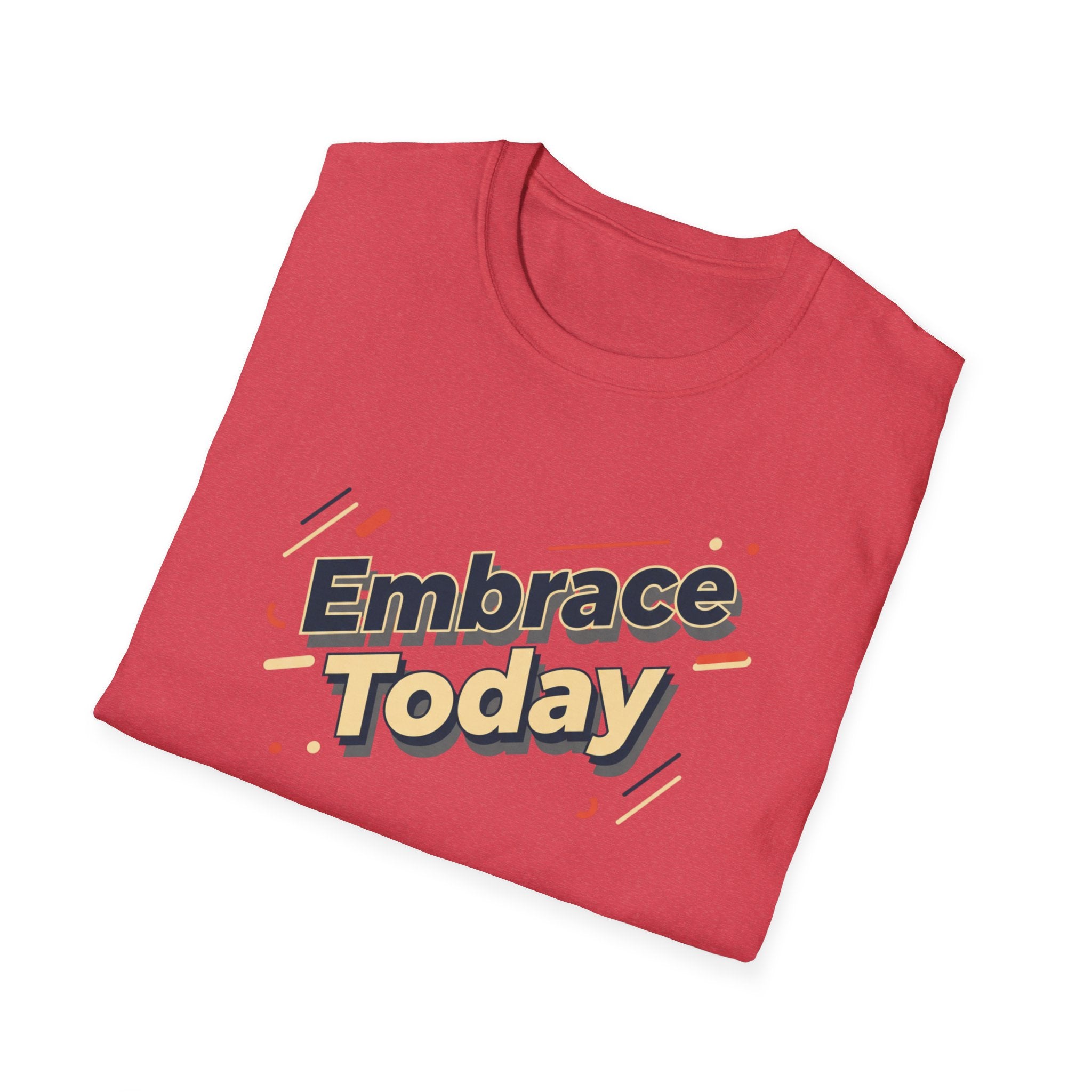 Embrace Today Tee | shadow typography shirt, 3D simple text