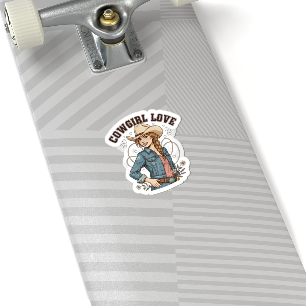 Cowgirl Love Sticker | Western Valentine, Boot Heart Cowgirl Sticker
