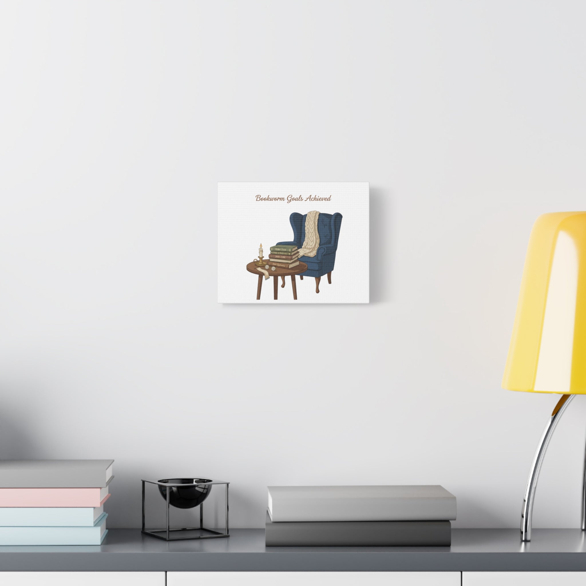 Bookworm Goals Achieved Canvas | Reading Challenges, Bookish Decor