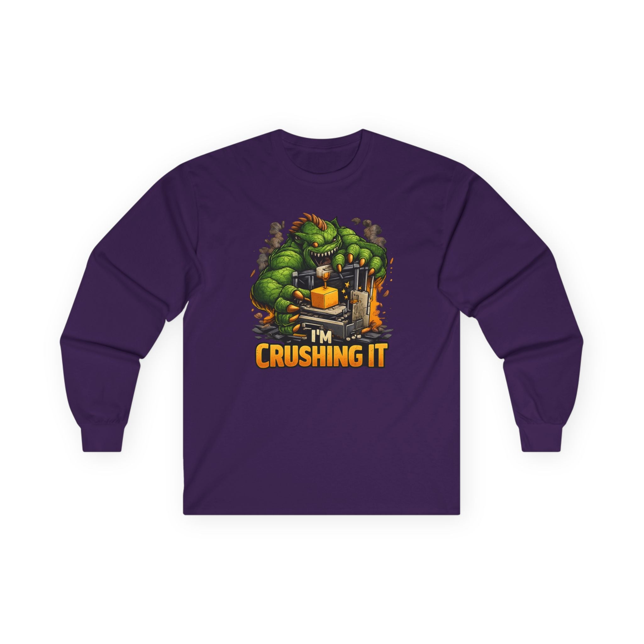 I'm Crushing It Monster Long Sleeve Tee | Cute Cartoon Crusher