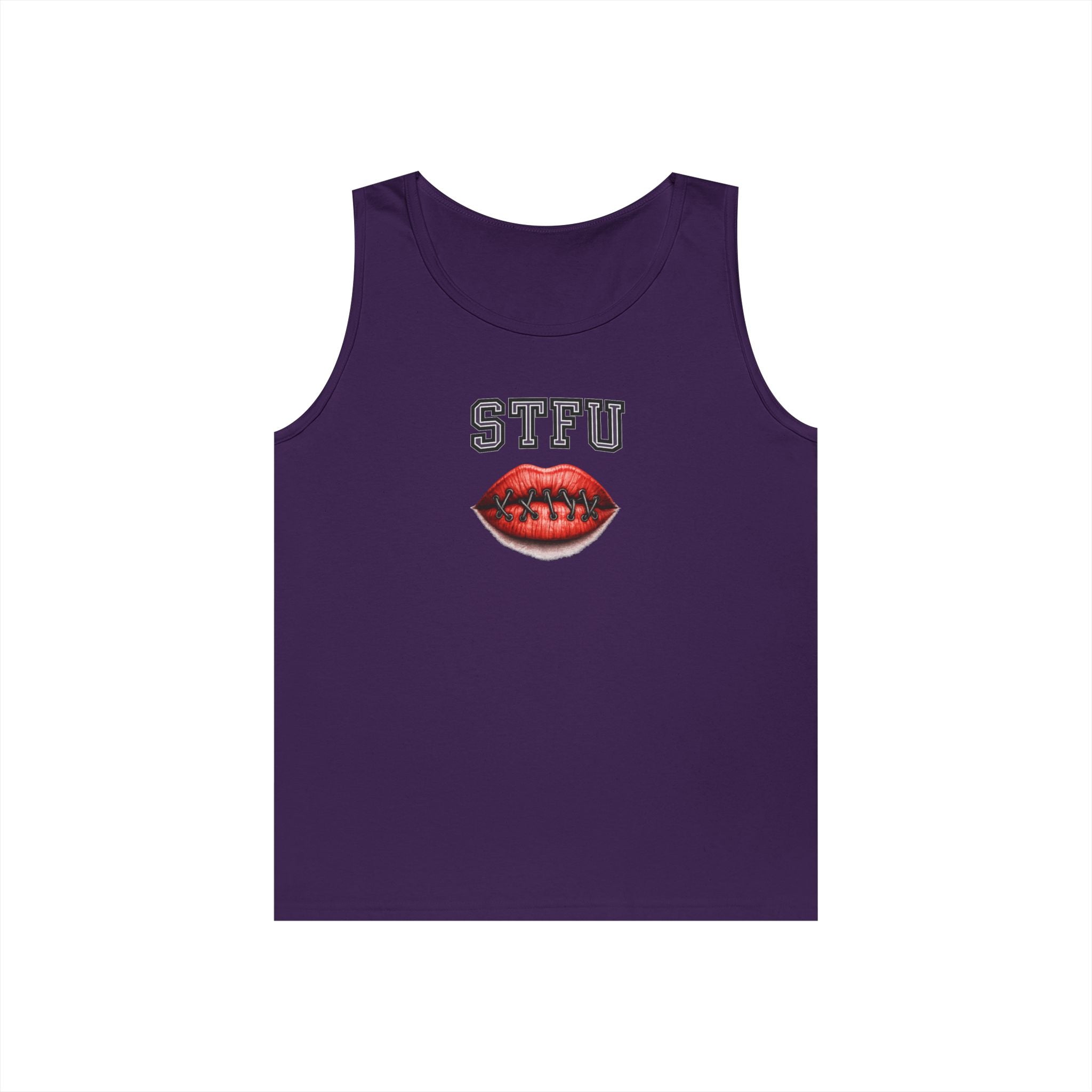 STFU Football Lips Tank Top | Funny Football Lip Graphic